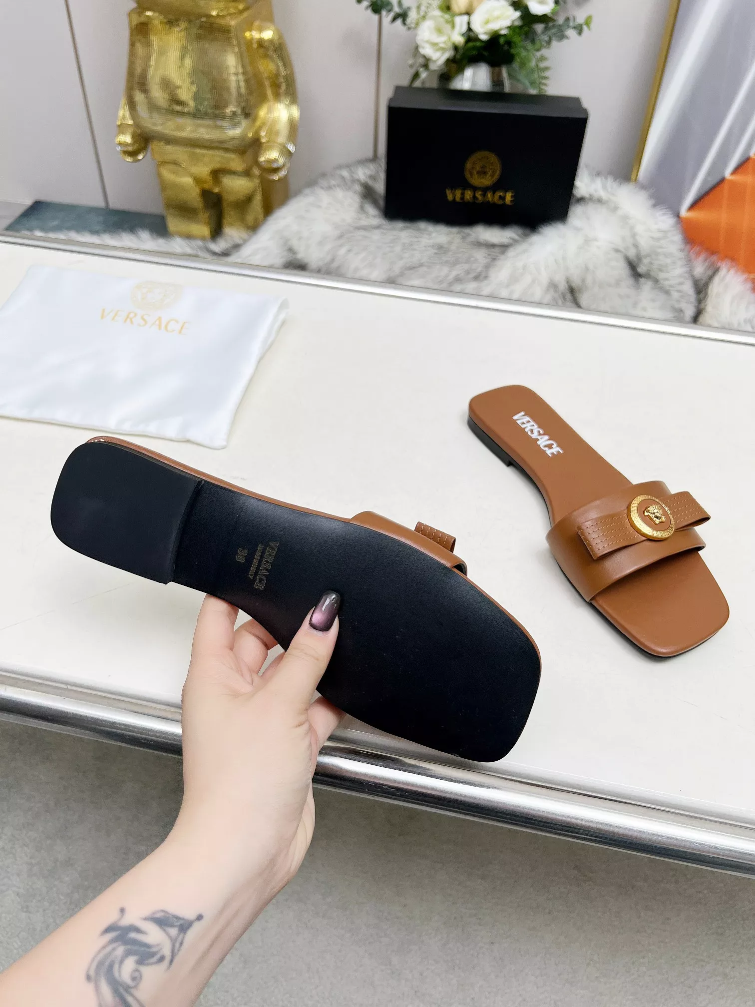 Versace Slippers For Women Comfortable 9014
