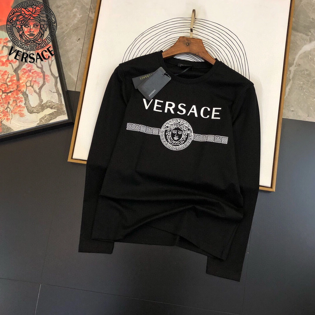 Versace T-Shirts Long Sleeved For Men EasyMatch 3457