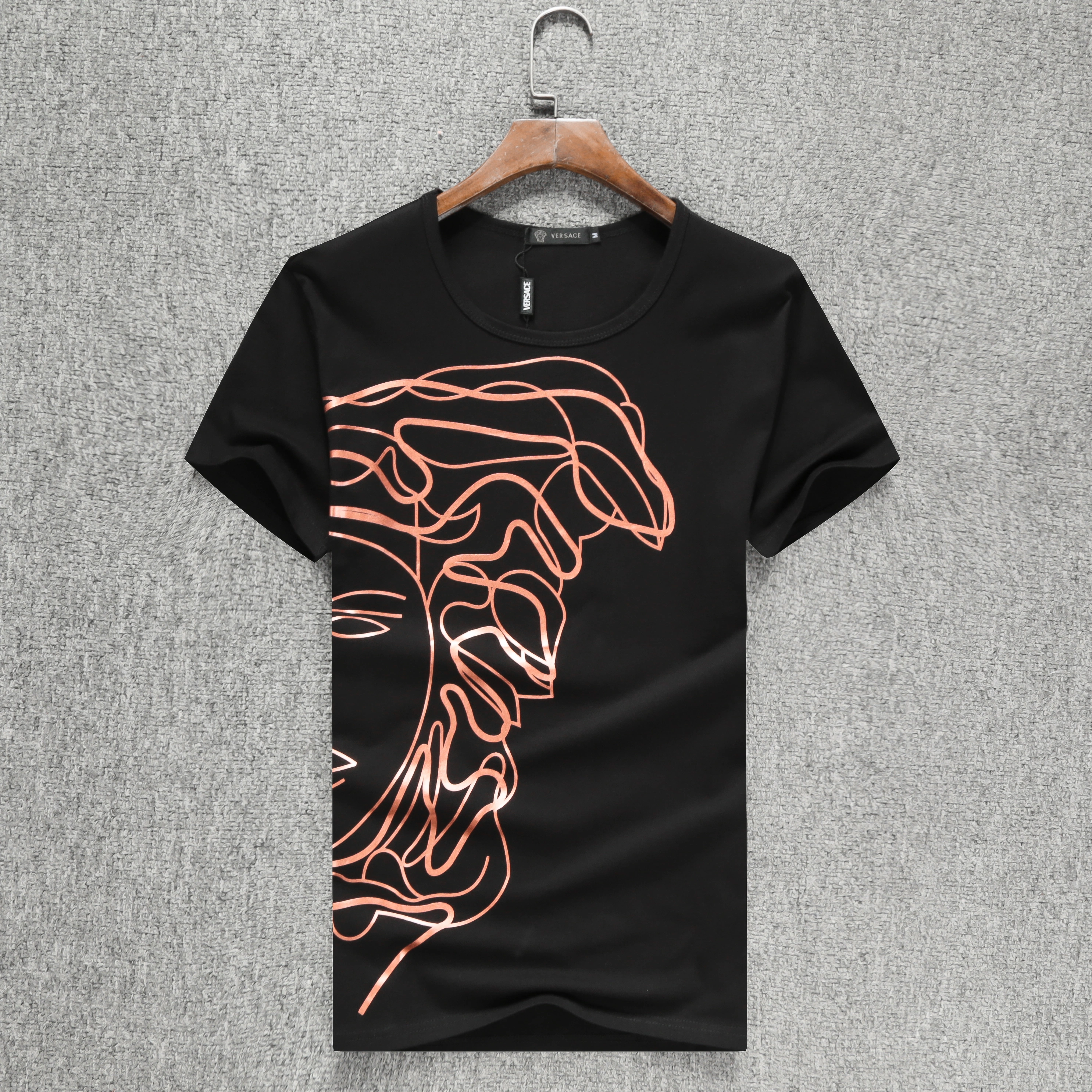 Versace T-Shirts Short Sleeved For Men Minimalist 1615