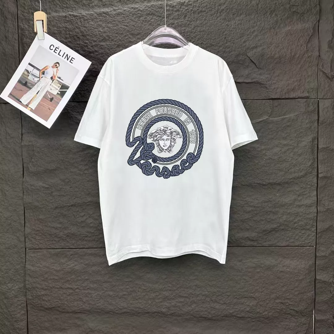 Versace T-Shirts Short Sleeved For Unisex Durable 4417