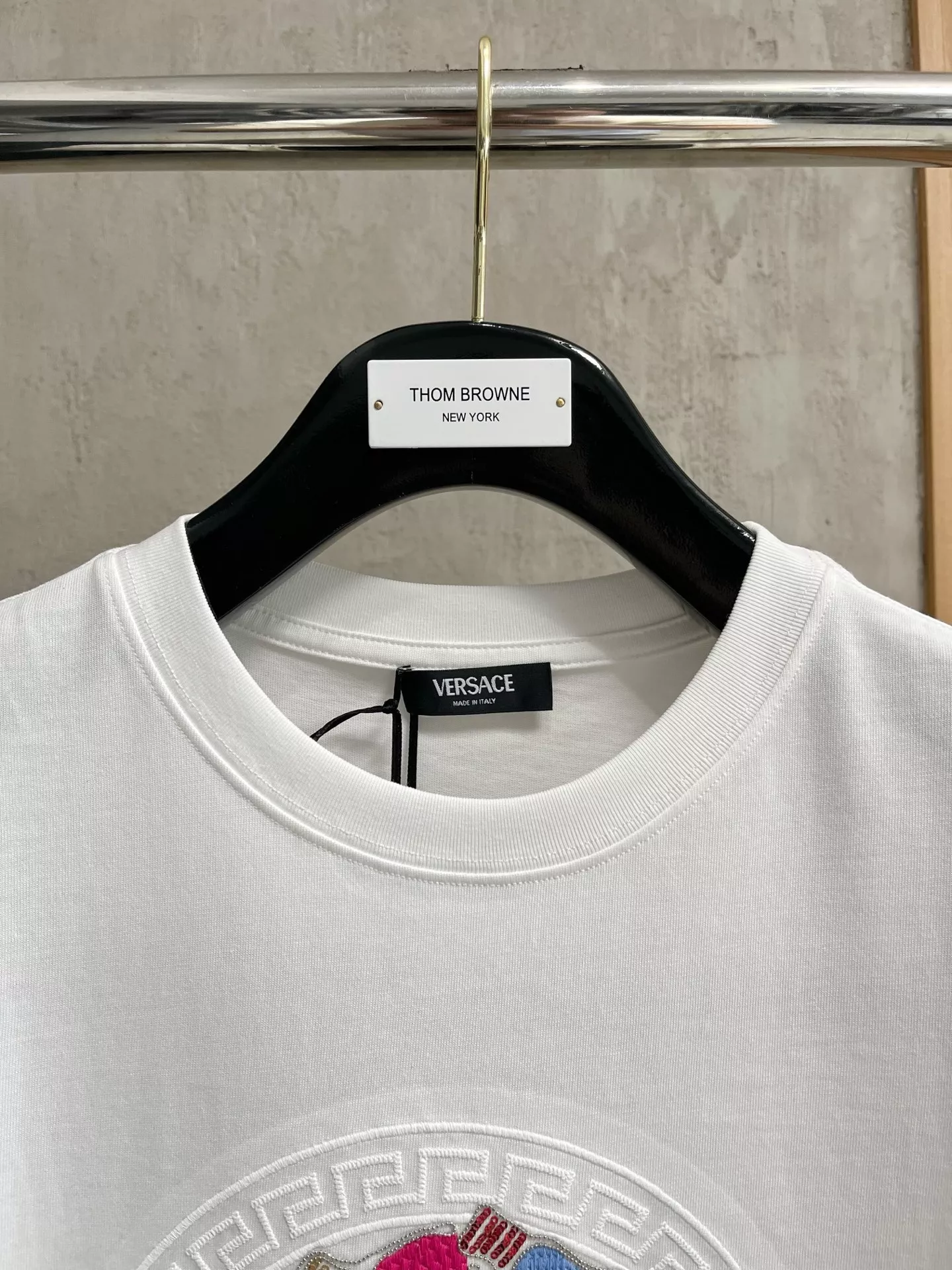 Versace T-Shirts Short Sleeved For Unisex Durable 4760