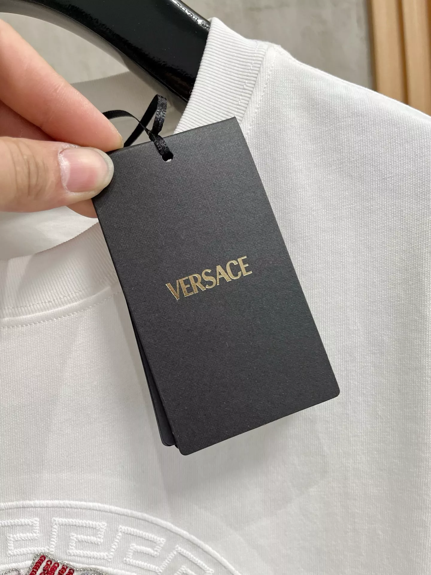 Versace T-Shirts Short Sleeved For Unisex Durable 4760