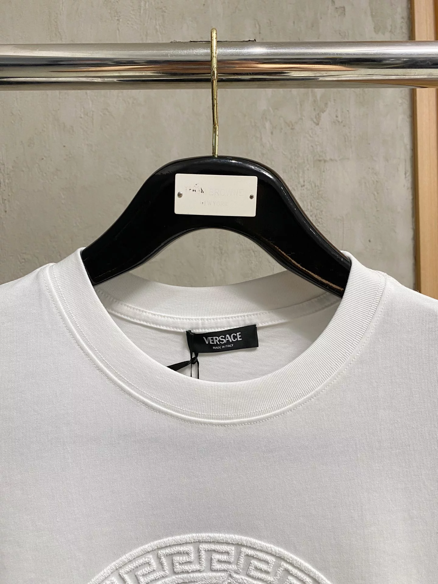 Versace T-Shirts Short Sleeved For Unisex Refined 7185