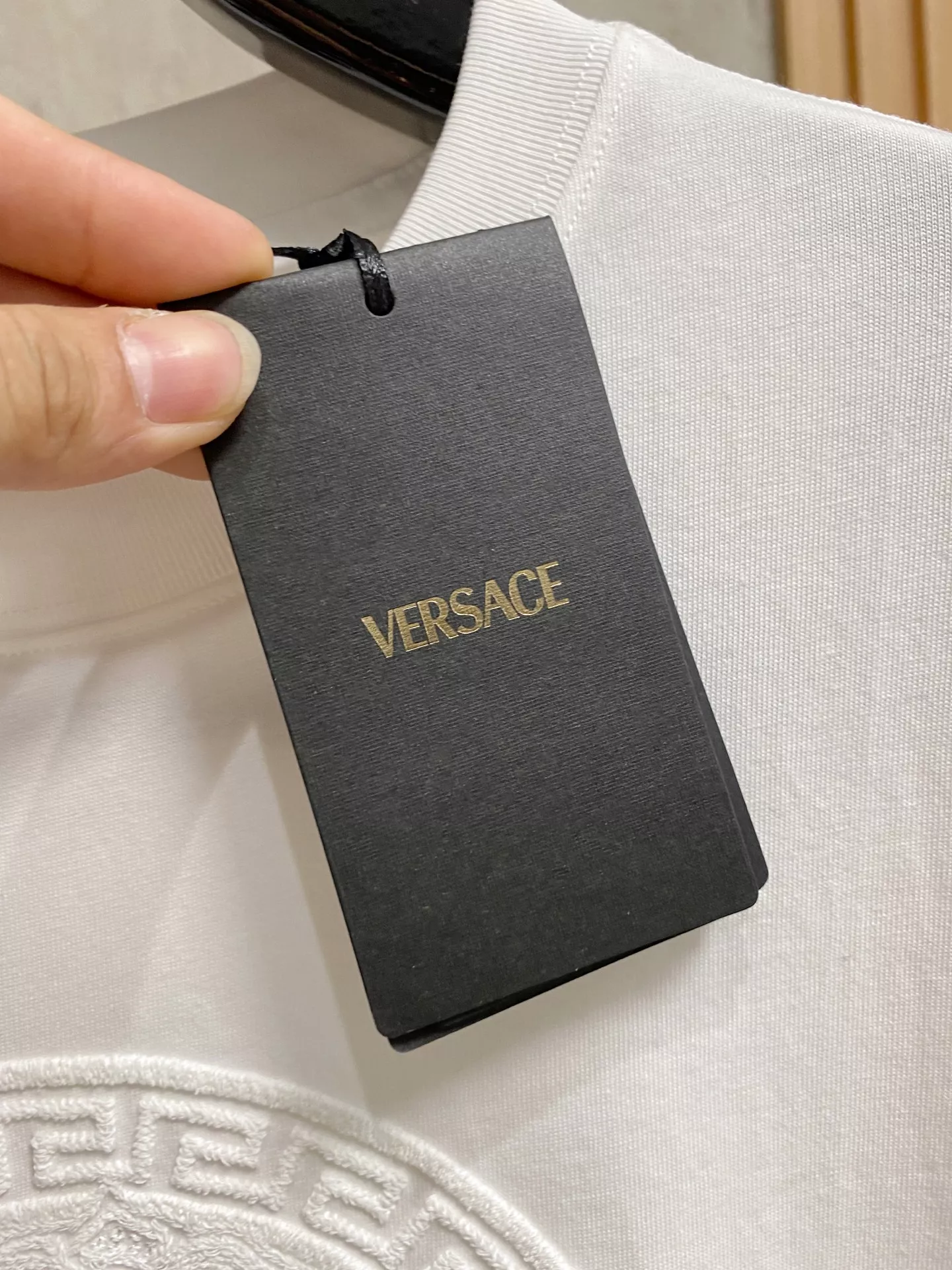 Versace T-Shirts Short Sleeved For Unisex Refined 7185