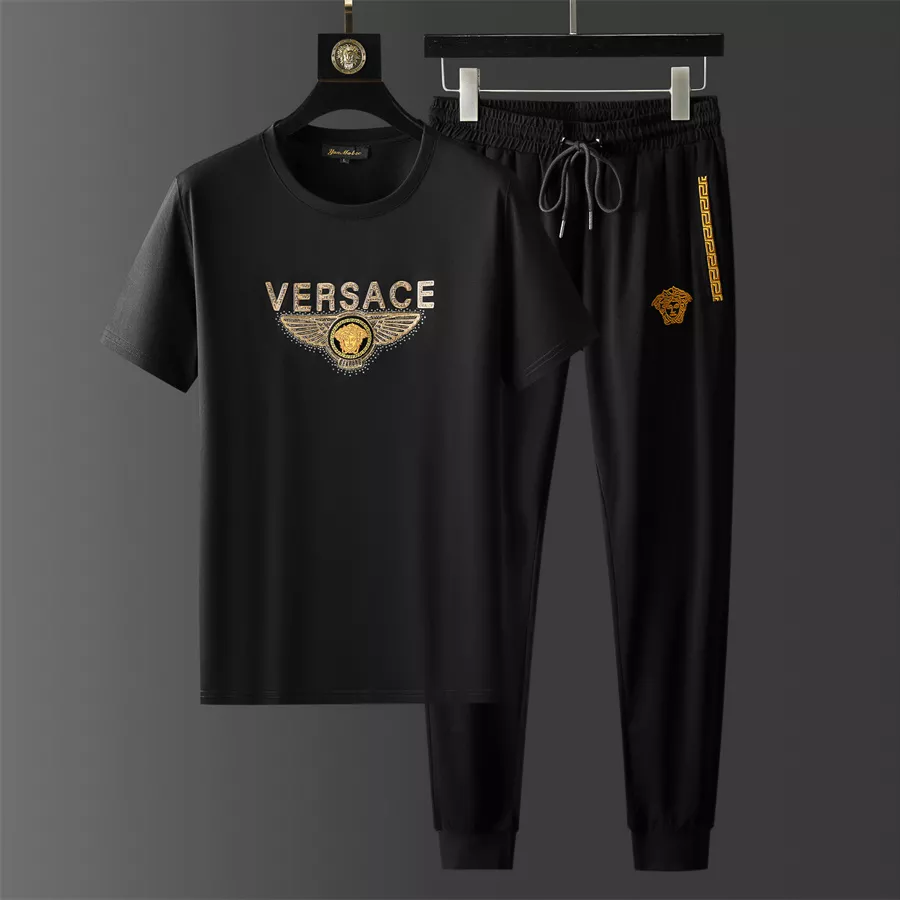 Versace Tracksuits Short Sleeved For Men Refined 5559