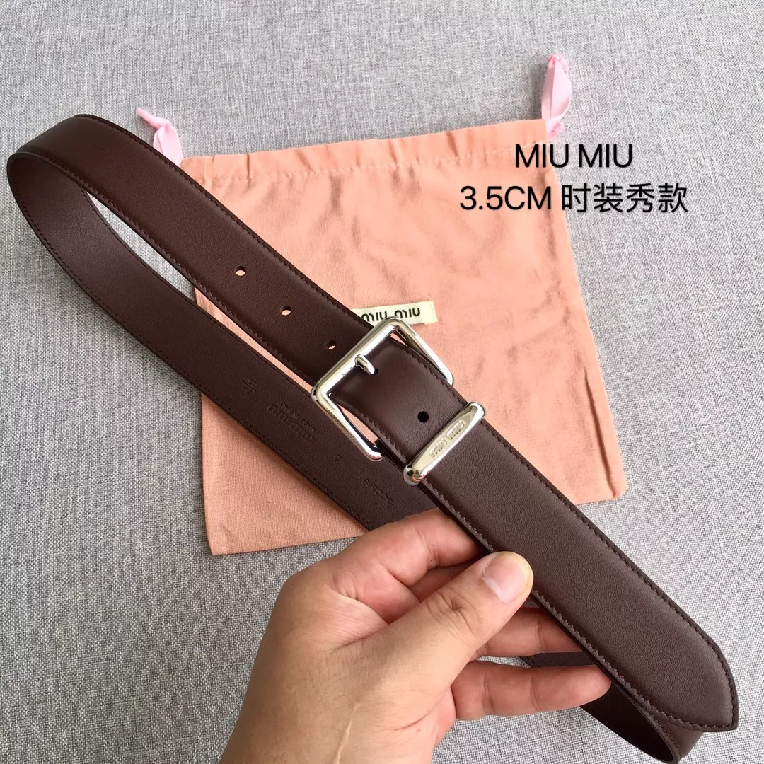 Versatile 1174 MIU MIU AAA Quality Belts In 3.5cm For Women
