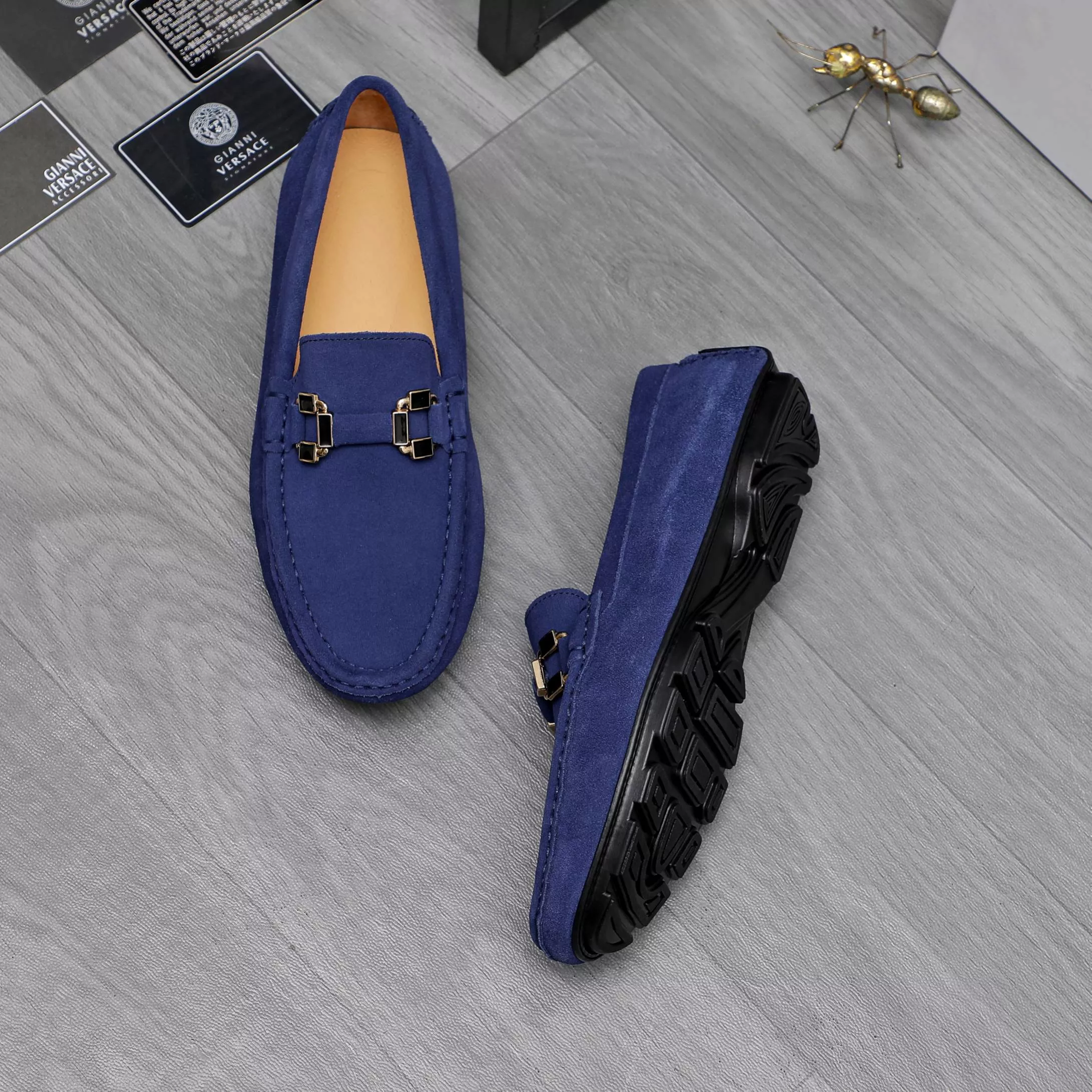 Versatile 1729 Versace Leather Shoes For Men