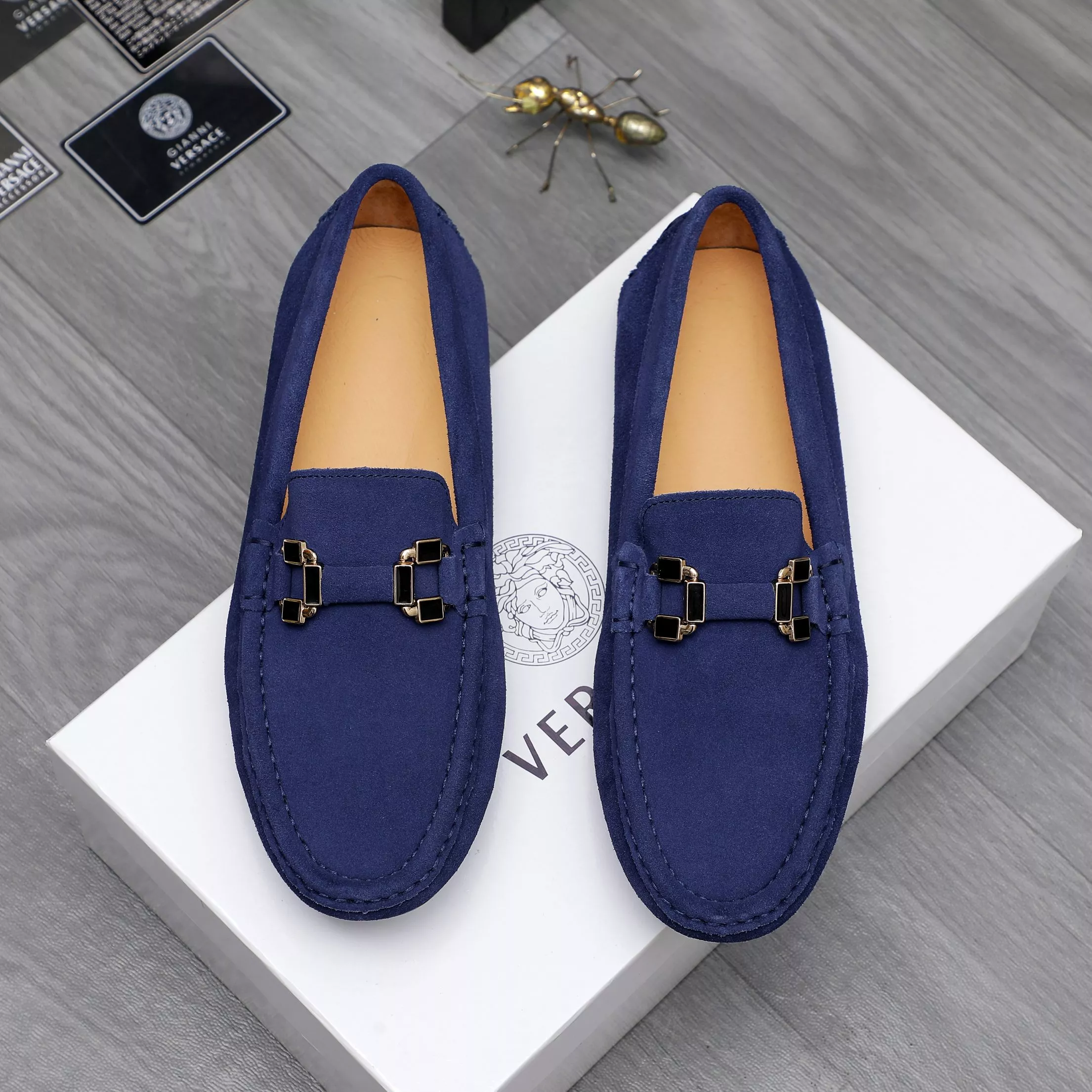Versatile 1729 Versace Leather Shoes For Men