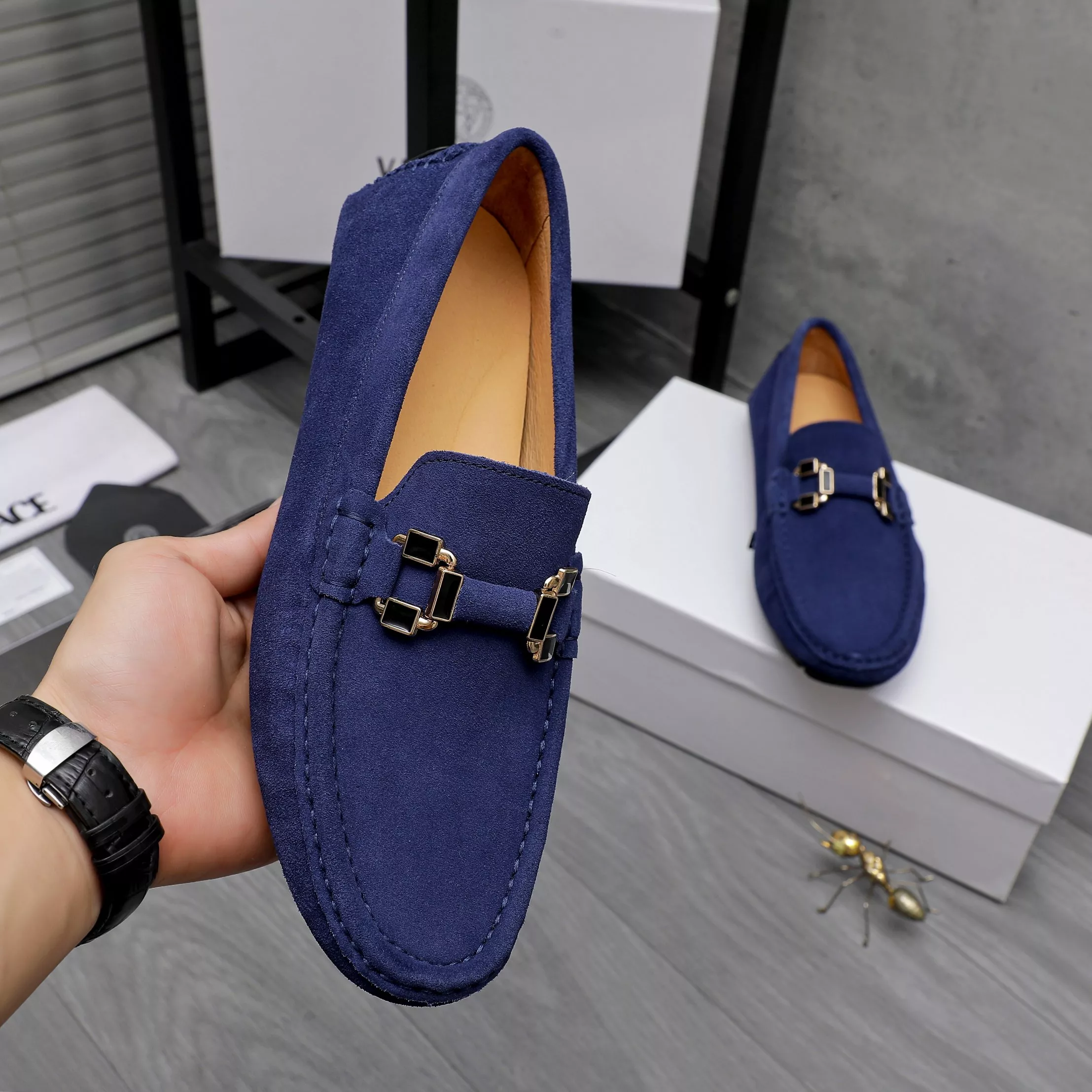 Versatile 1729 Versace Leather Shoes For Men