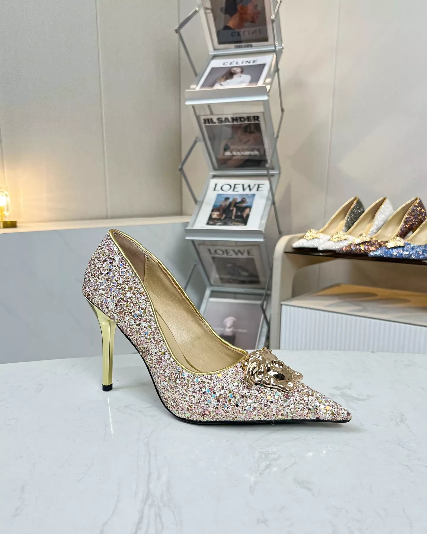 Versatile 3960 Versace High-Heeled Shoes For Women