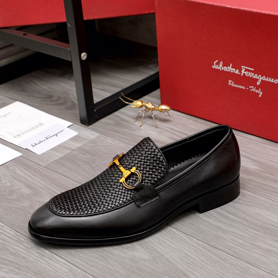Versatile 3999 Salvatore Ferragamo Leather Shoes For Men