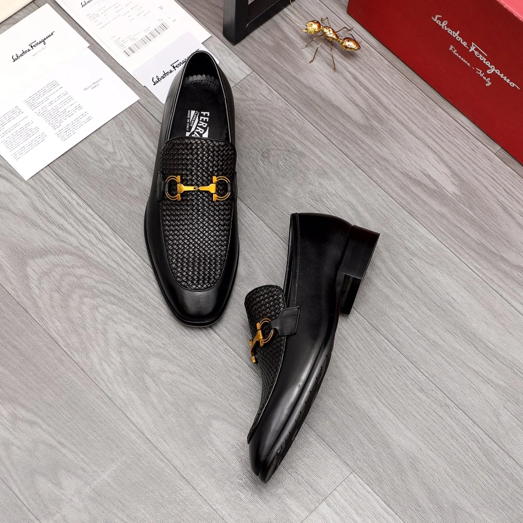 Versatile 3999 Salvatore Ferragamo Leather Shoes For Men
