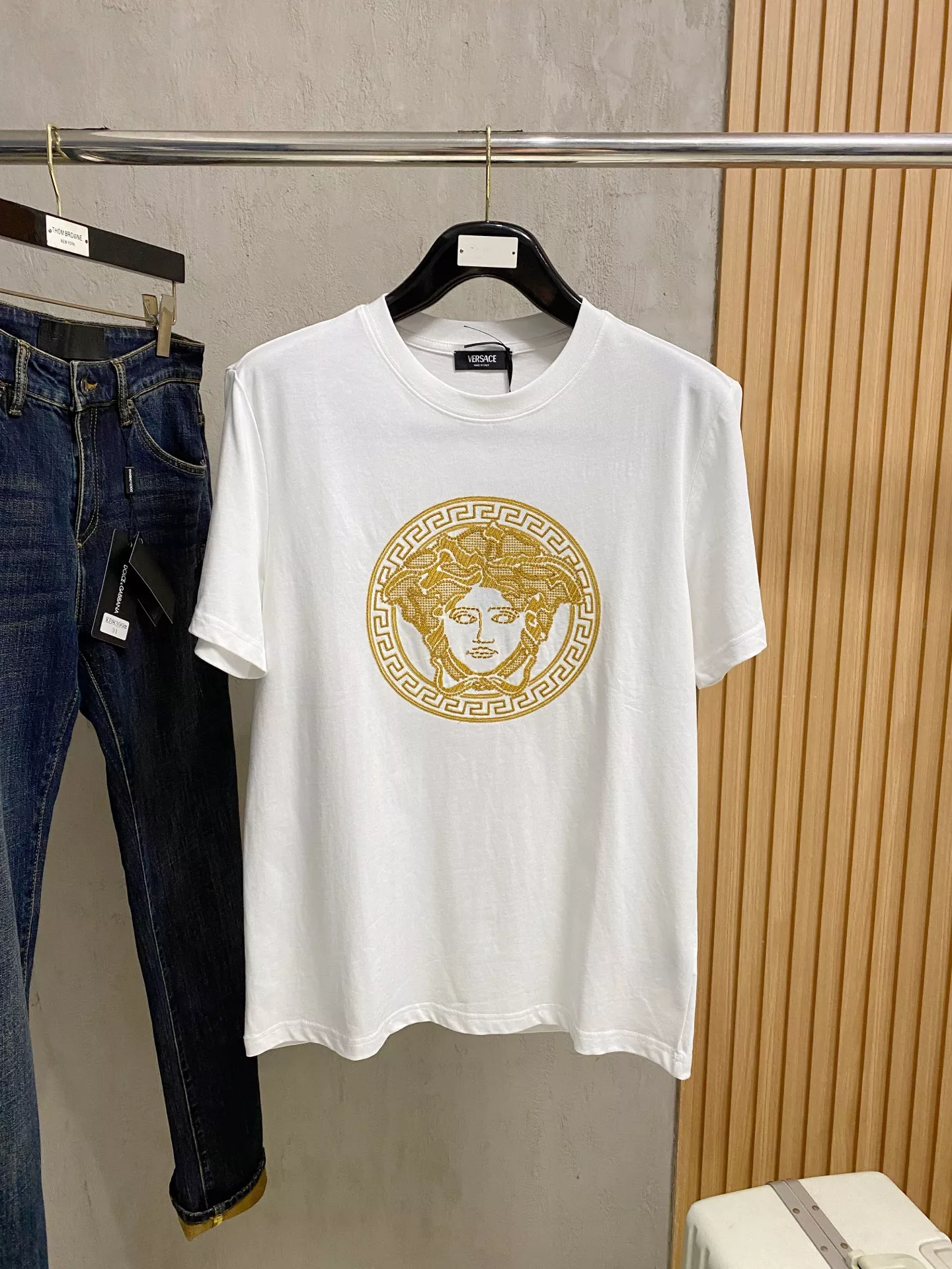 Versatile 4133 Versace T-Shirts Short Sleeved For Unisex
