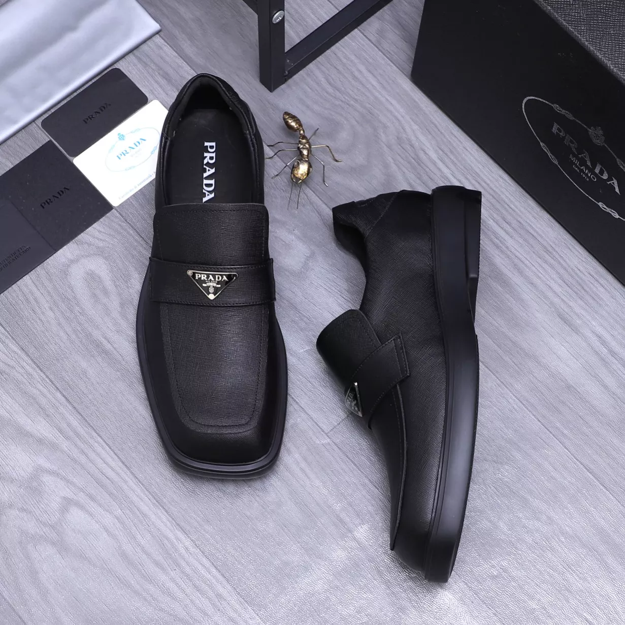 Versatile 4691 Prada Leather Shoes For Men