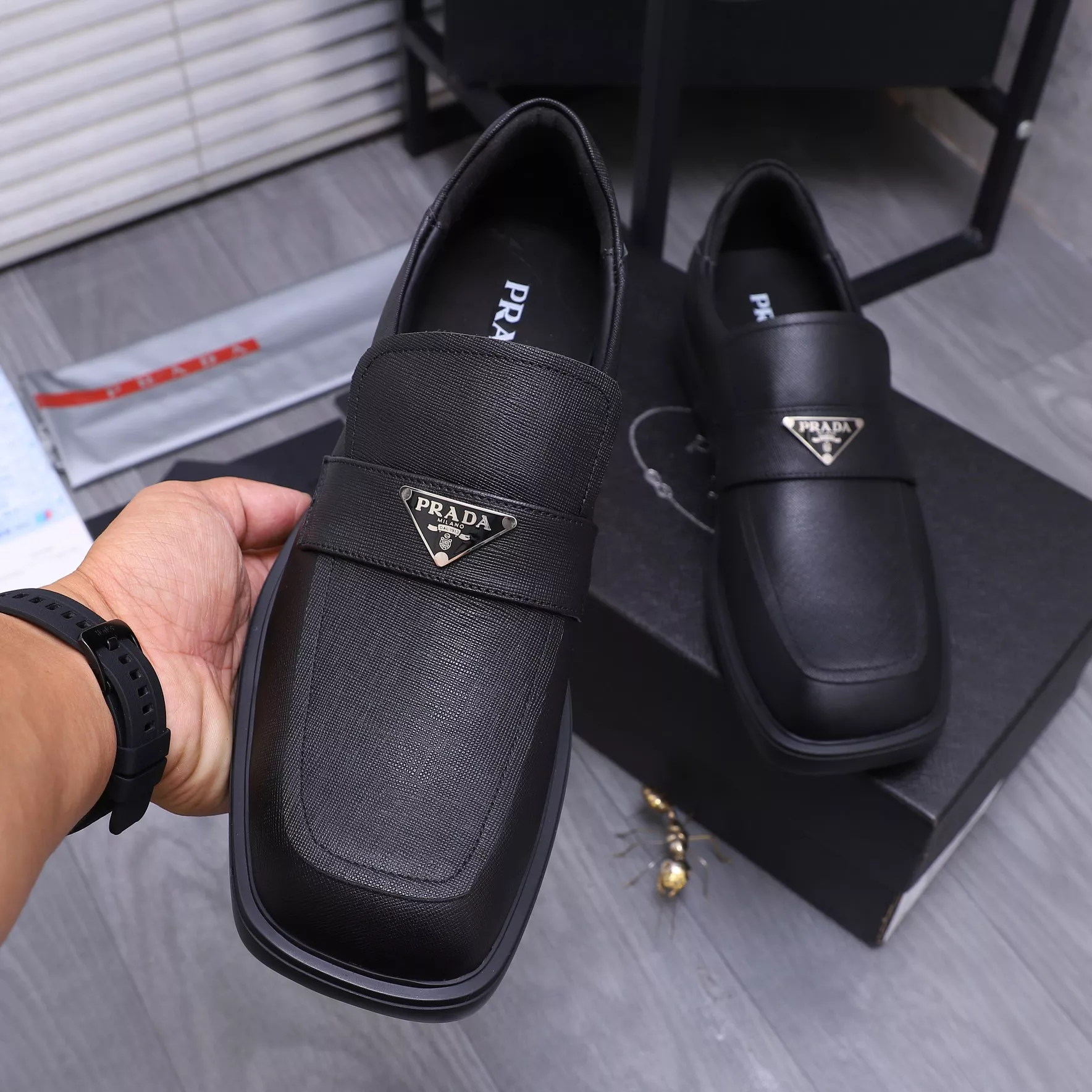 Versatile 4691 Prada Leather Shoes For Men