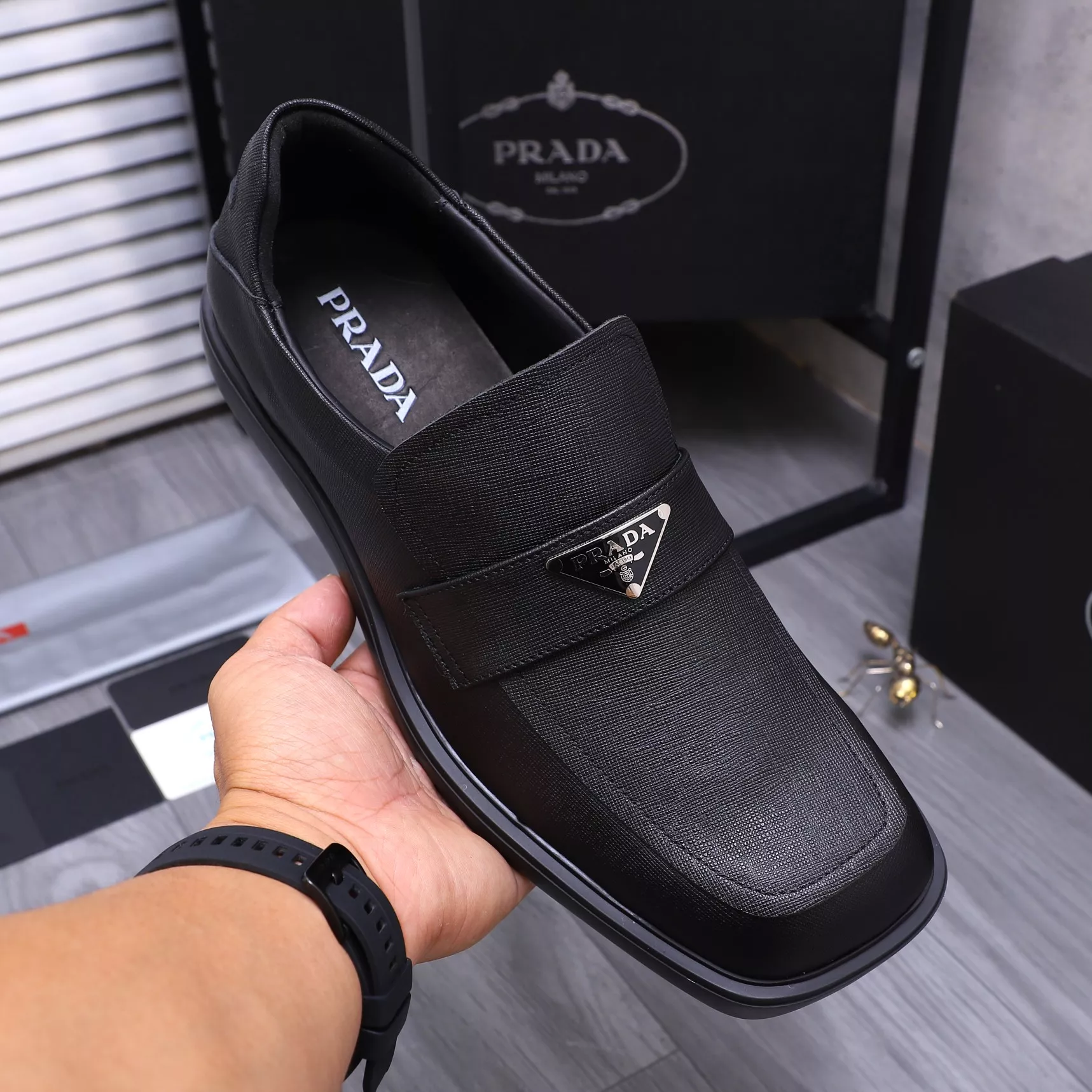 Versatile 4691 Prada Leather Shoes For Men