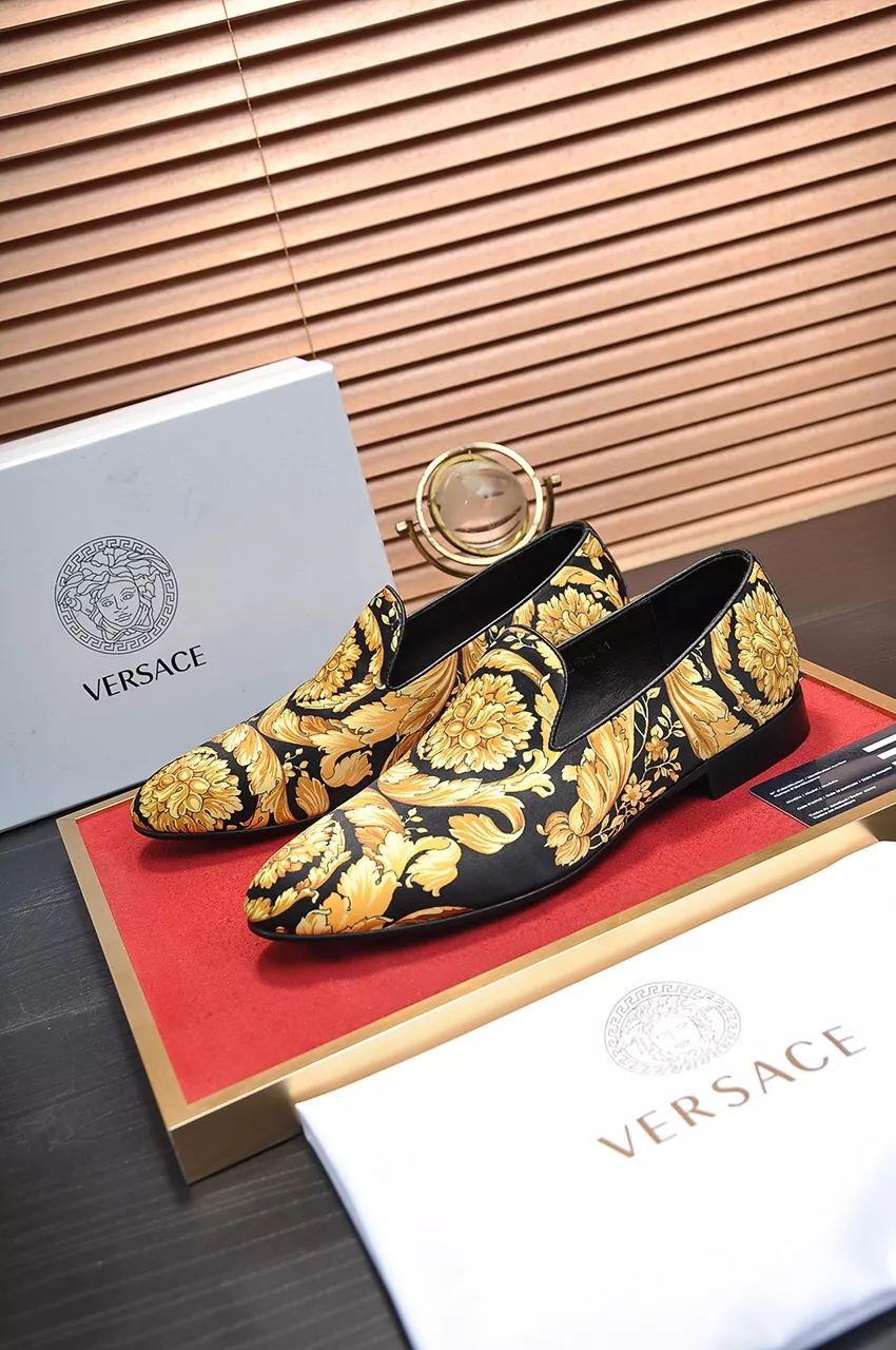 Versatile 4878 Versace Leather Shoes For Men