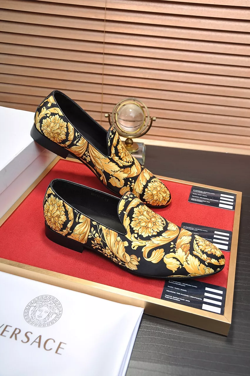 Versatile 4878 Versace Leather Shoes For Men