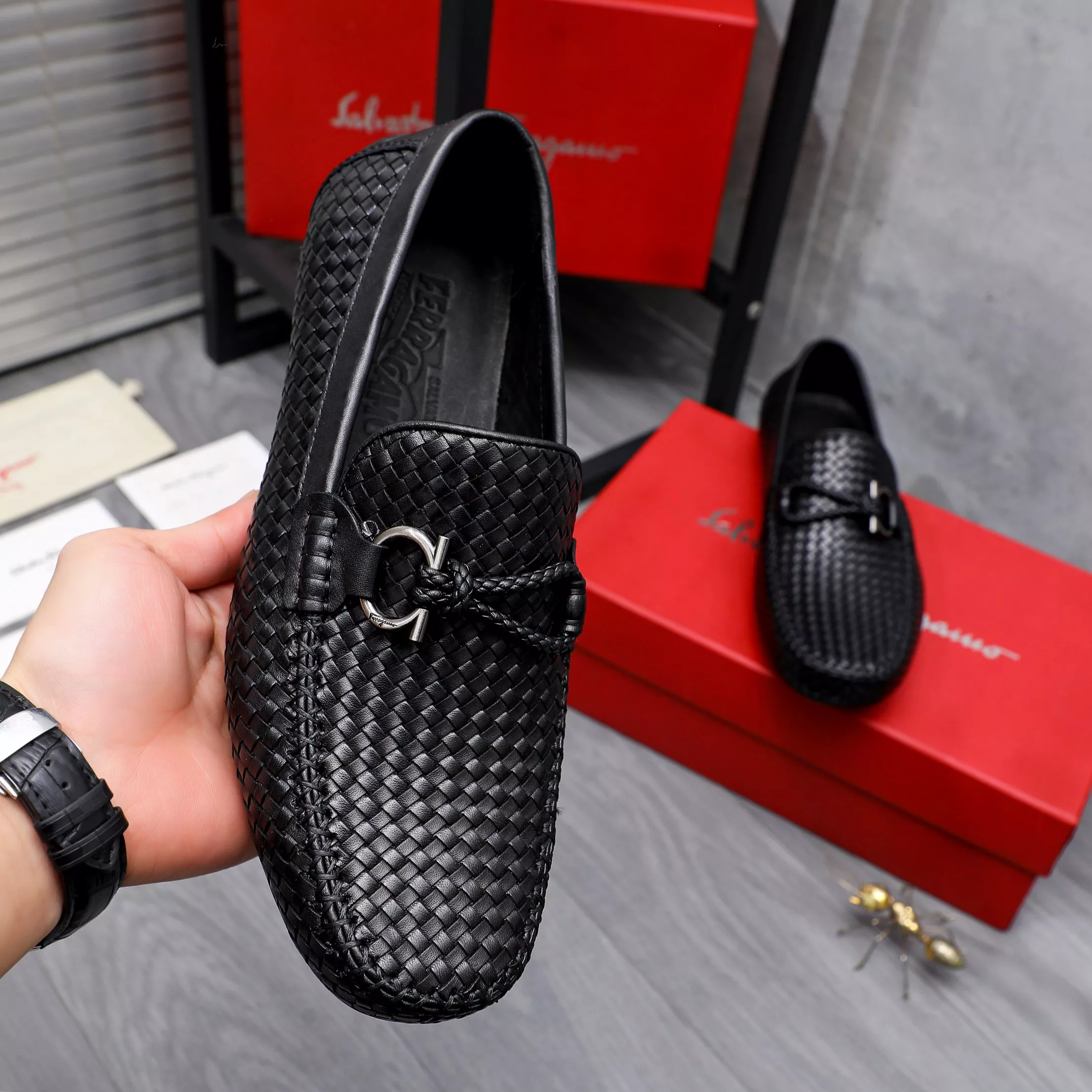 Versatile 5994 Salvatore Ferragamo Leather Shoes For Men