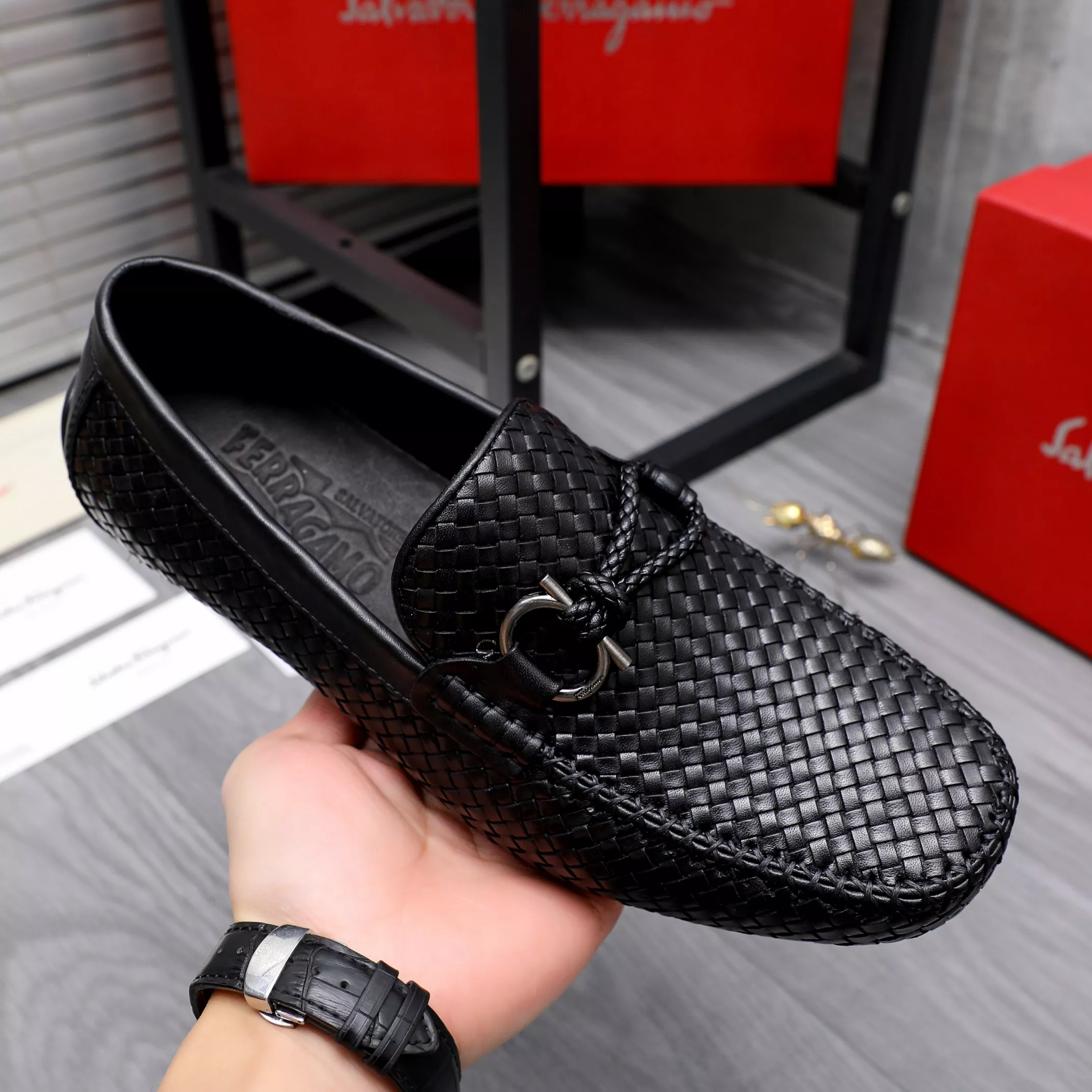 Versatile 5994 Salvatore Ferragamo Leather Shoes For Men