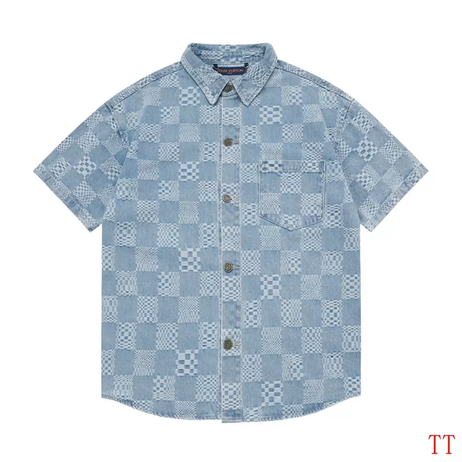 Versatile 6864 Louis Vuitton LV Shirts Short Sleeved For Unisex