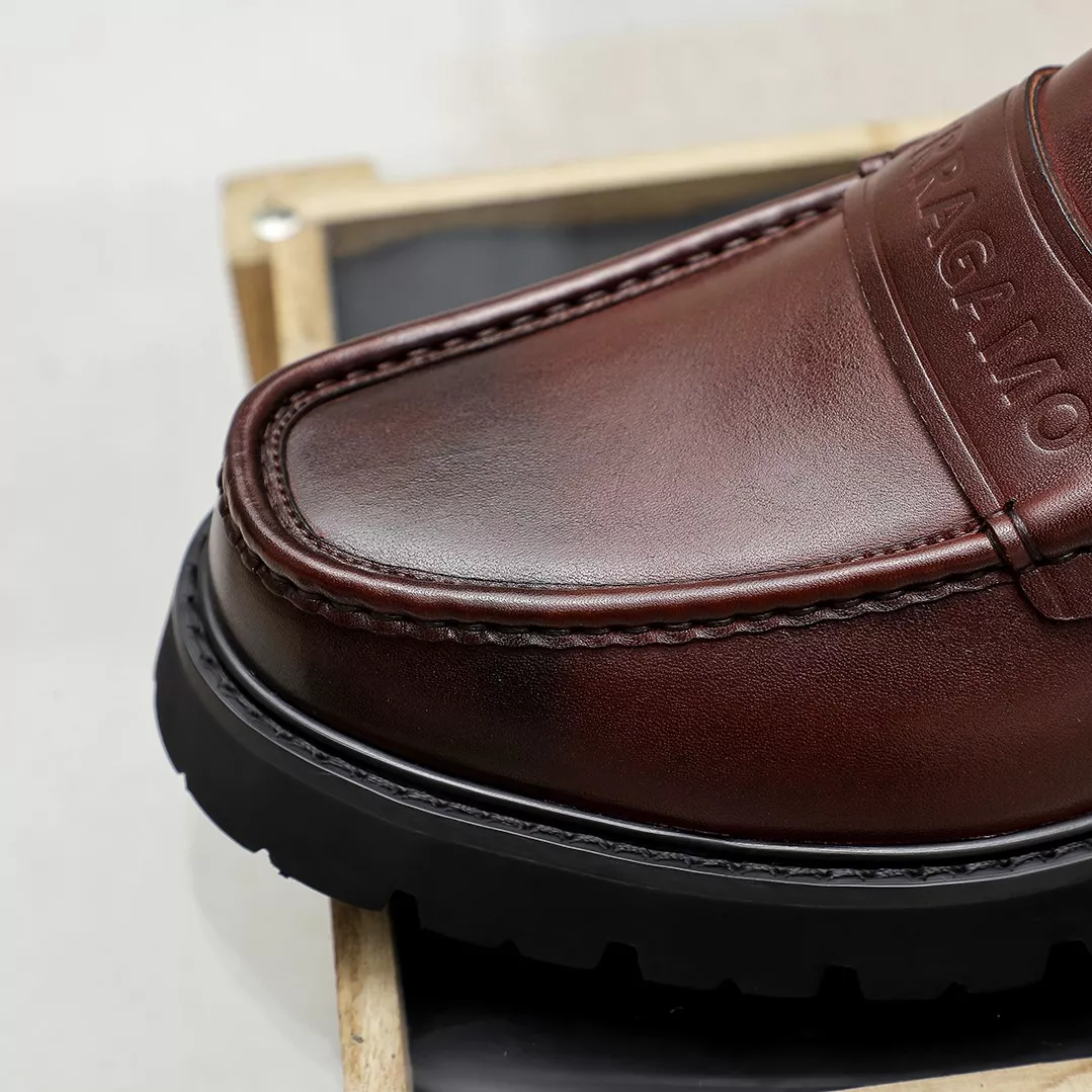 Versatile 6866 Salvatore Ferragamo Leather Shoes For Men