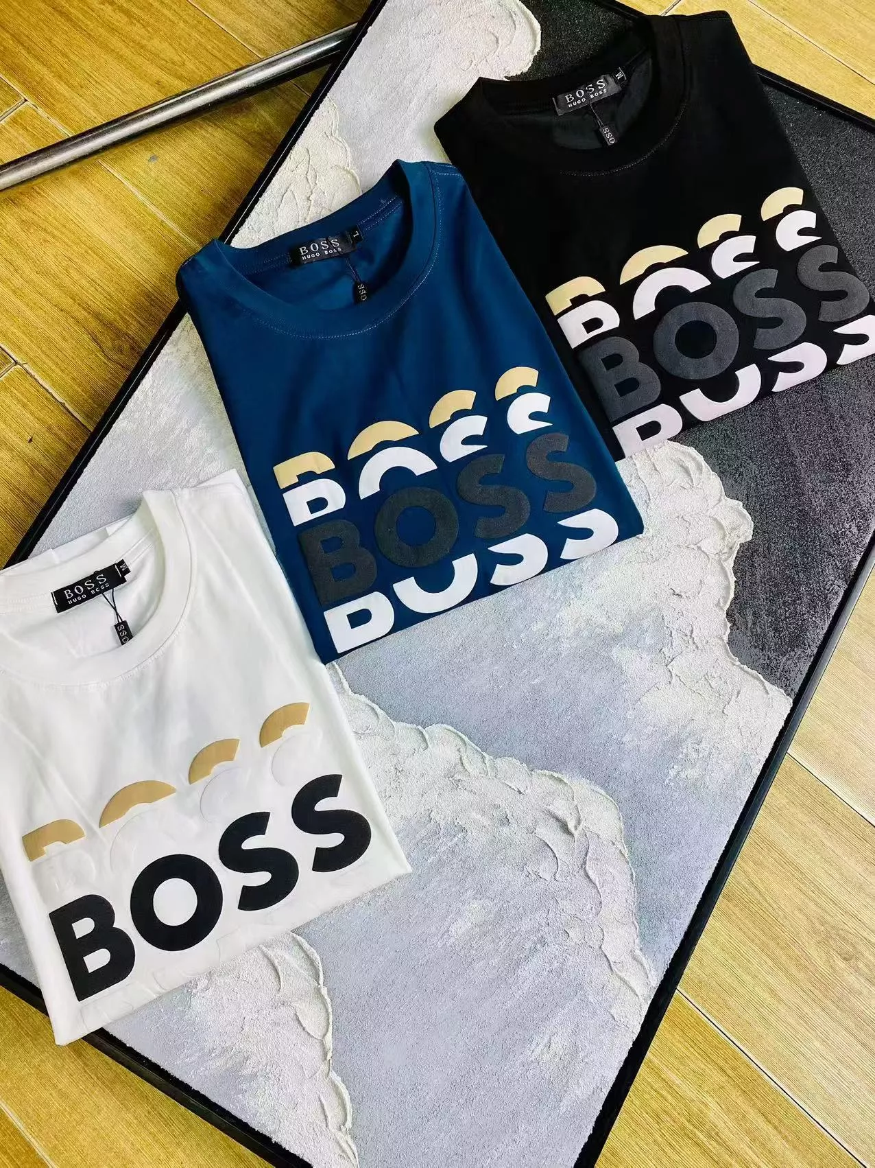 Versatile 689 Boss T-Shirts Short Sleeved For Men