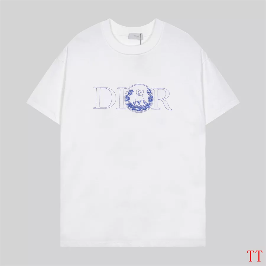 Versatile 7566 Christian Dior T-Shirts Short Sleeved For Unisex