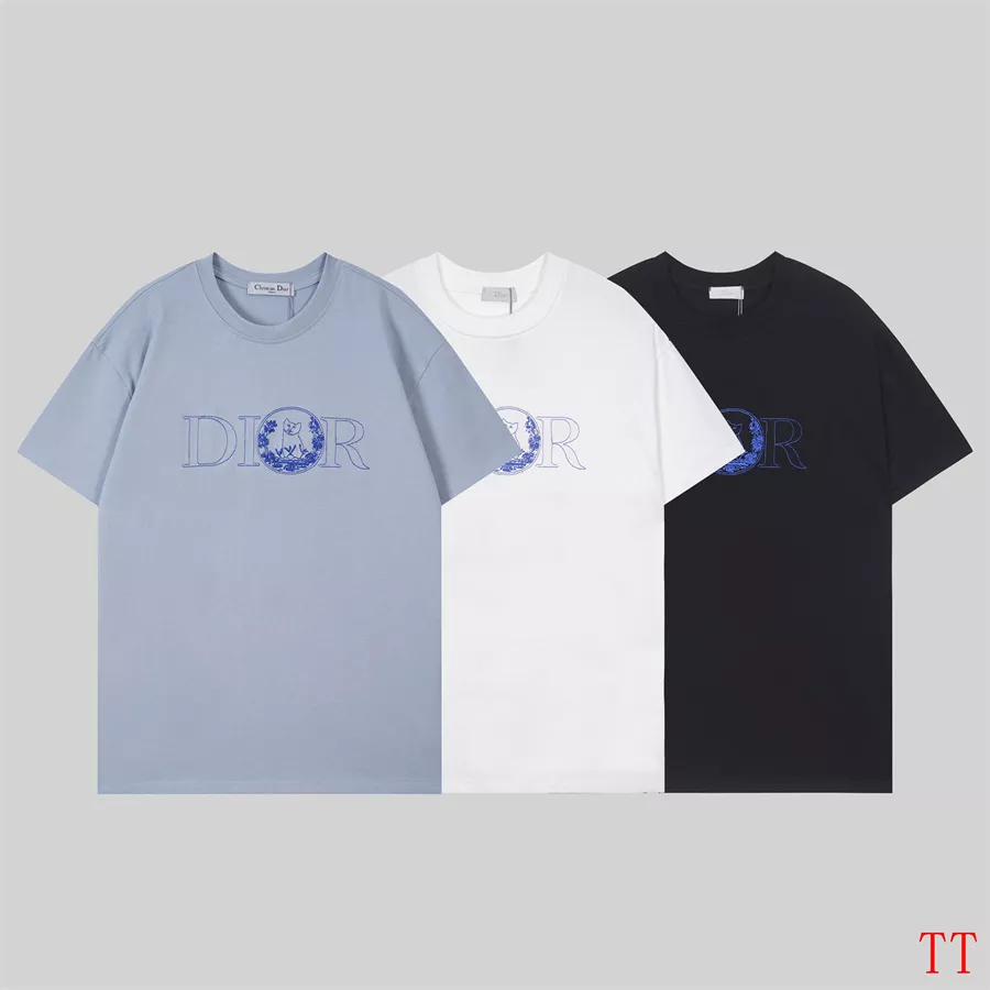 Versatile 7566 Christian Dior T-Shirts Short Sleeved For Unisex
