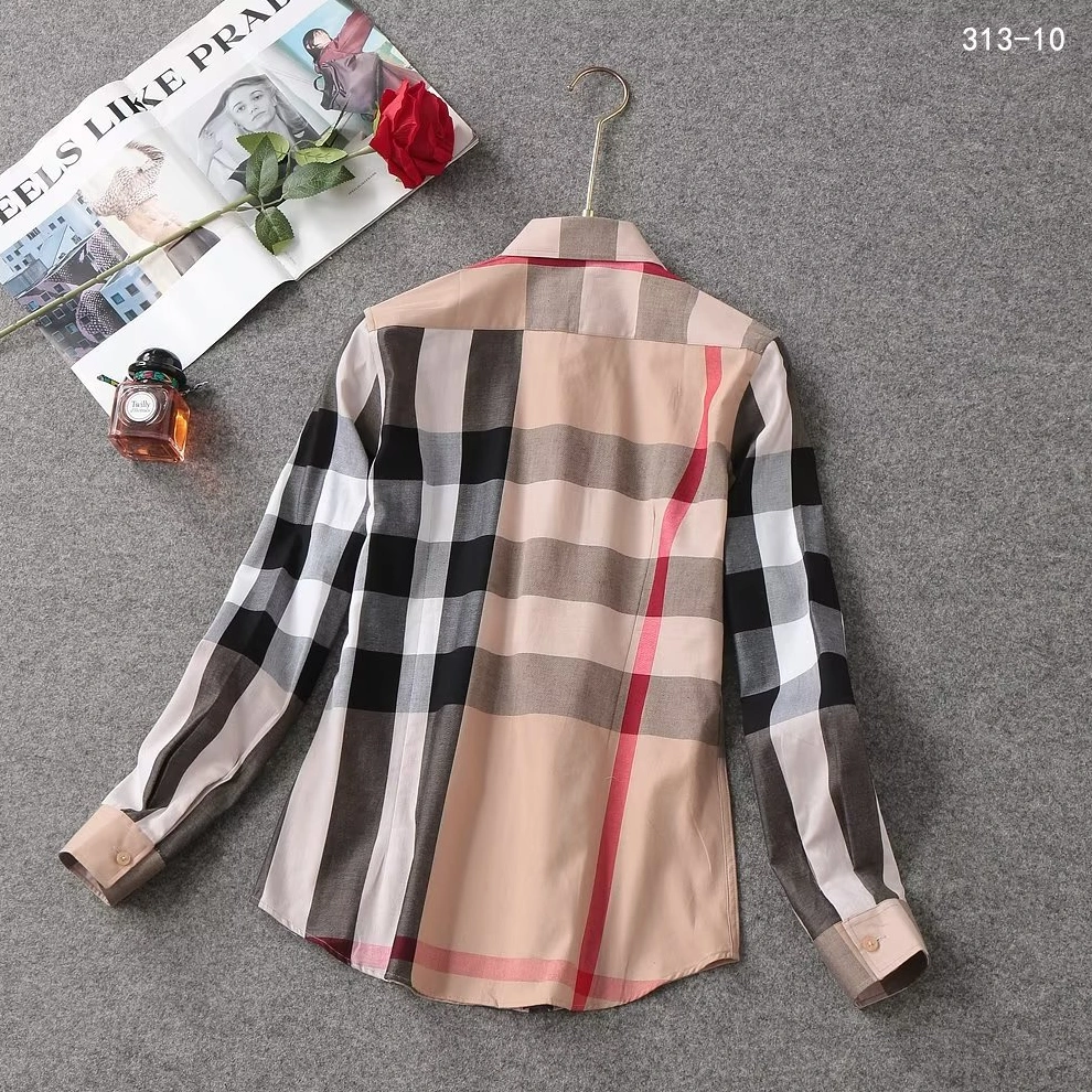 Versatile 7778 Burberry Shirts Long Sleeved For Women