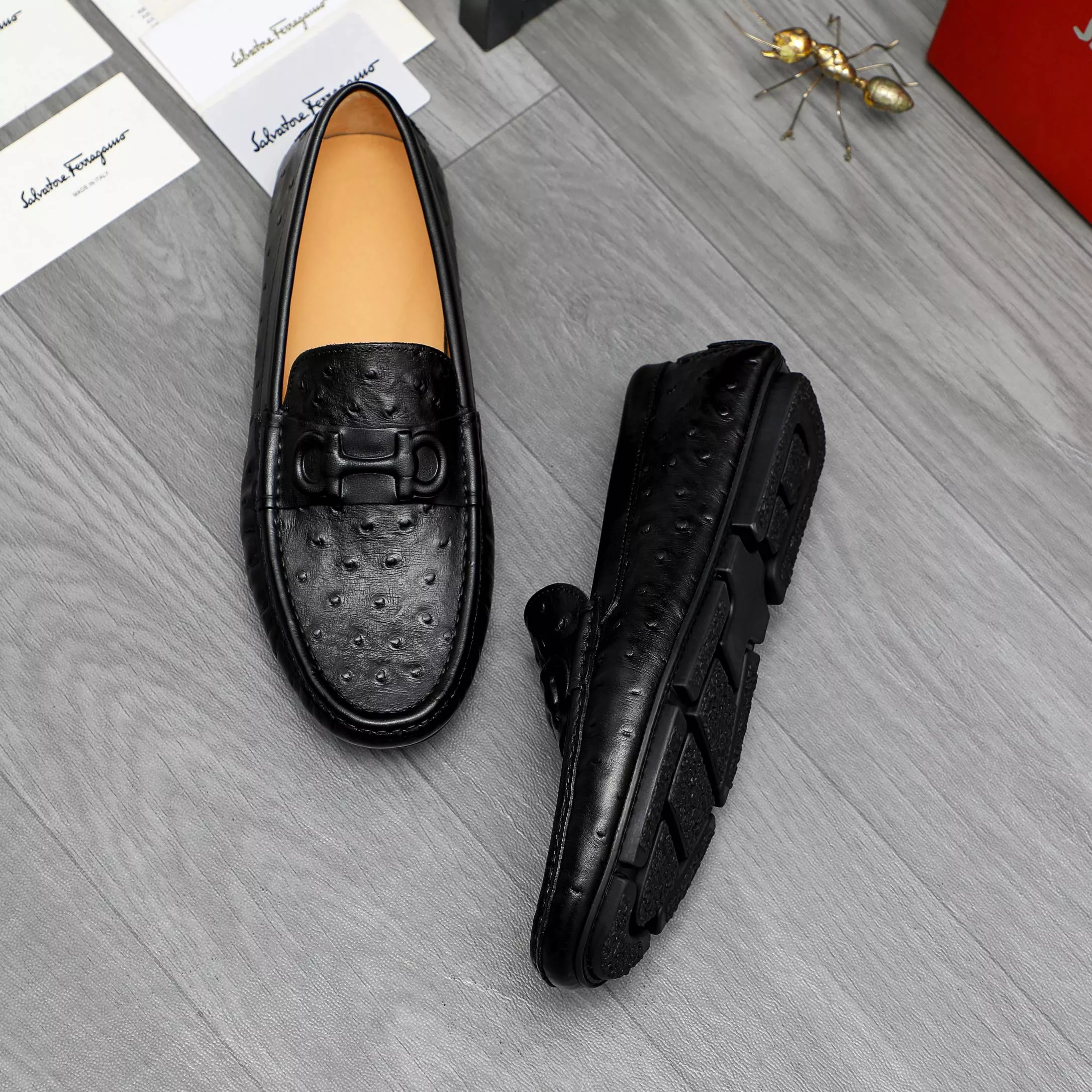 Versatile 8265 Salvatore Ferragamo Leather Shoes For Men