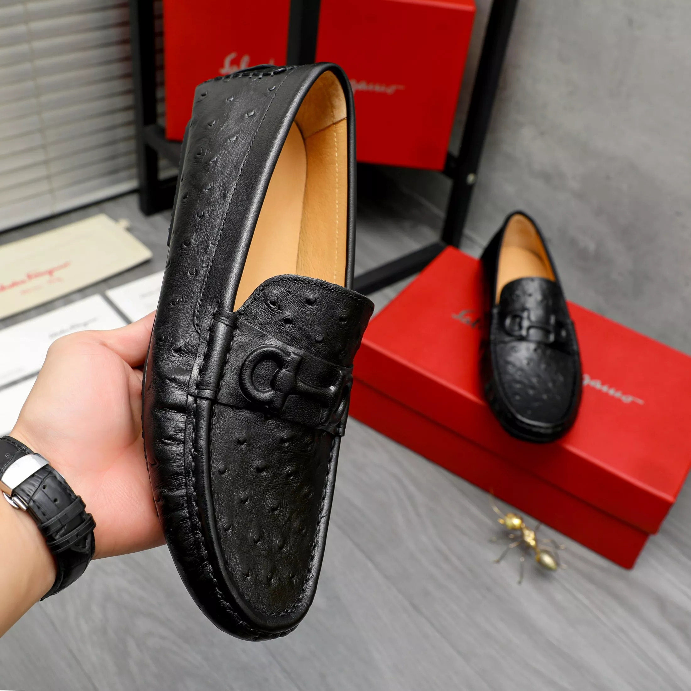 Versatile 8265 Salvatore Ferragamo Leather Shoes For Men