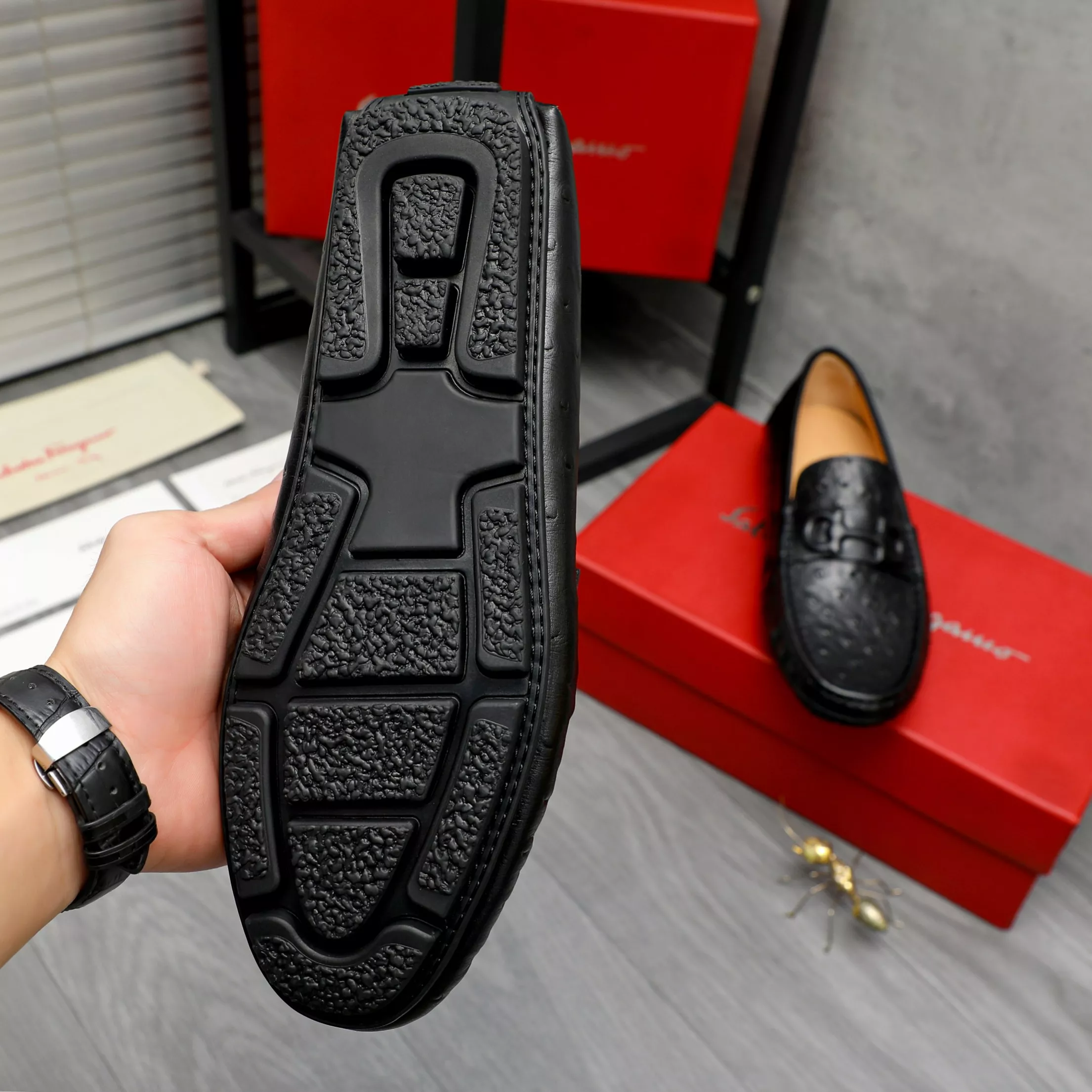 Versatile 8265 Salvatore Ferragamo Leather Shoes For Men