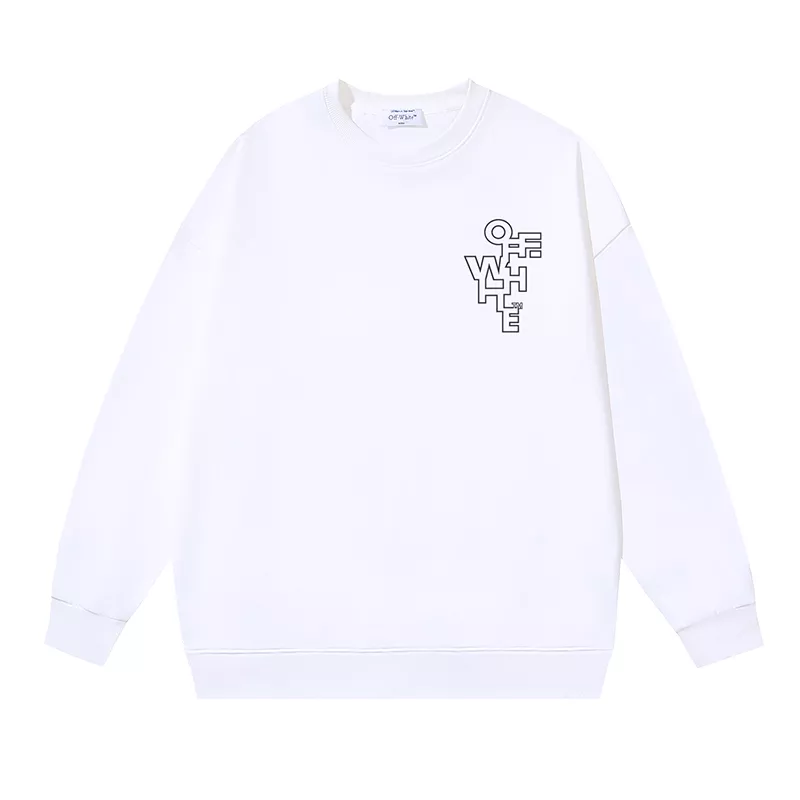 Versatile 8330 Off-White Hoodies Long Sleeved For Unisex