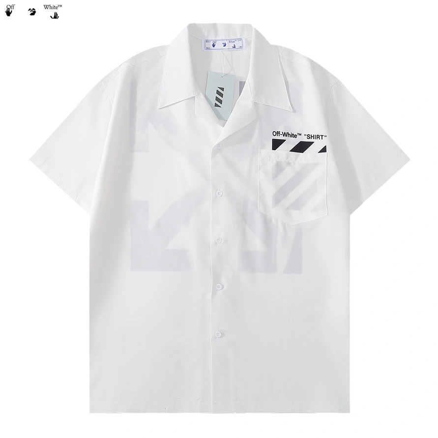 Versatile 8657 Off-White Shirts Short Sleeved For Men