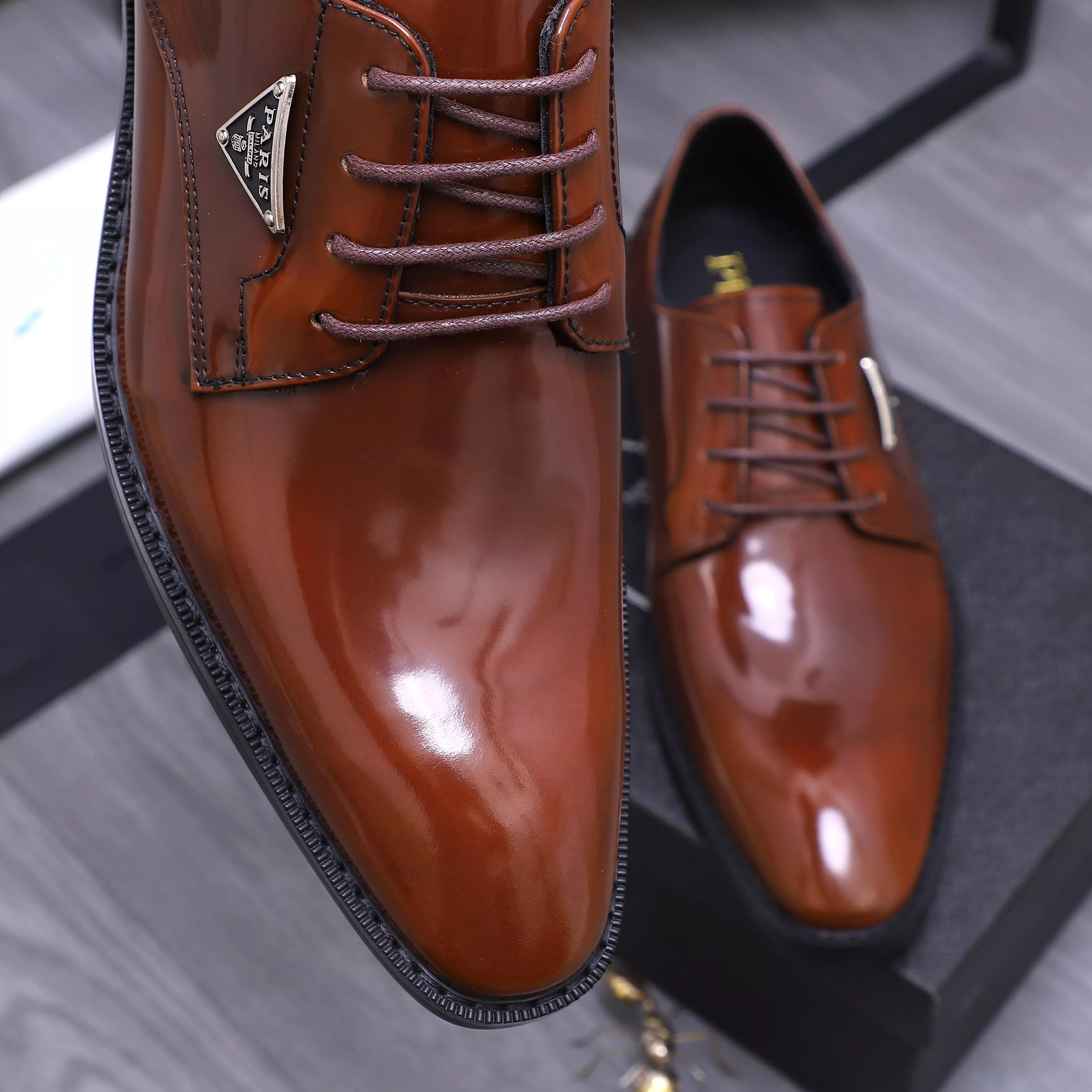 Versatile 8676 Prada Leather Shoes For Men