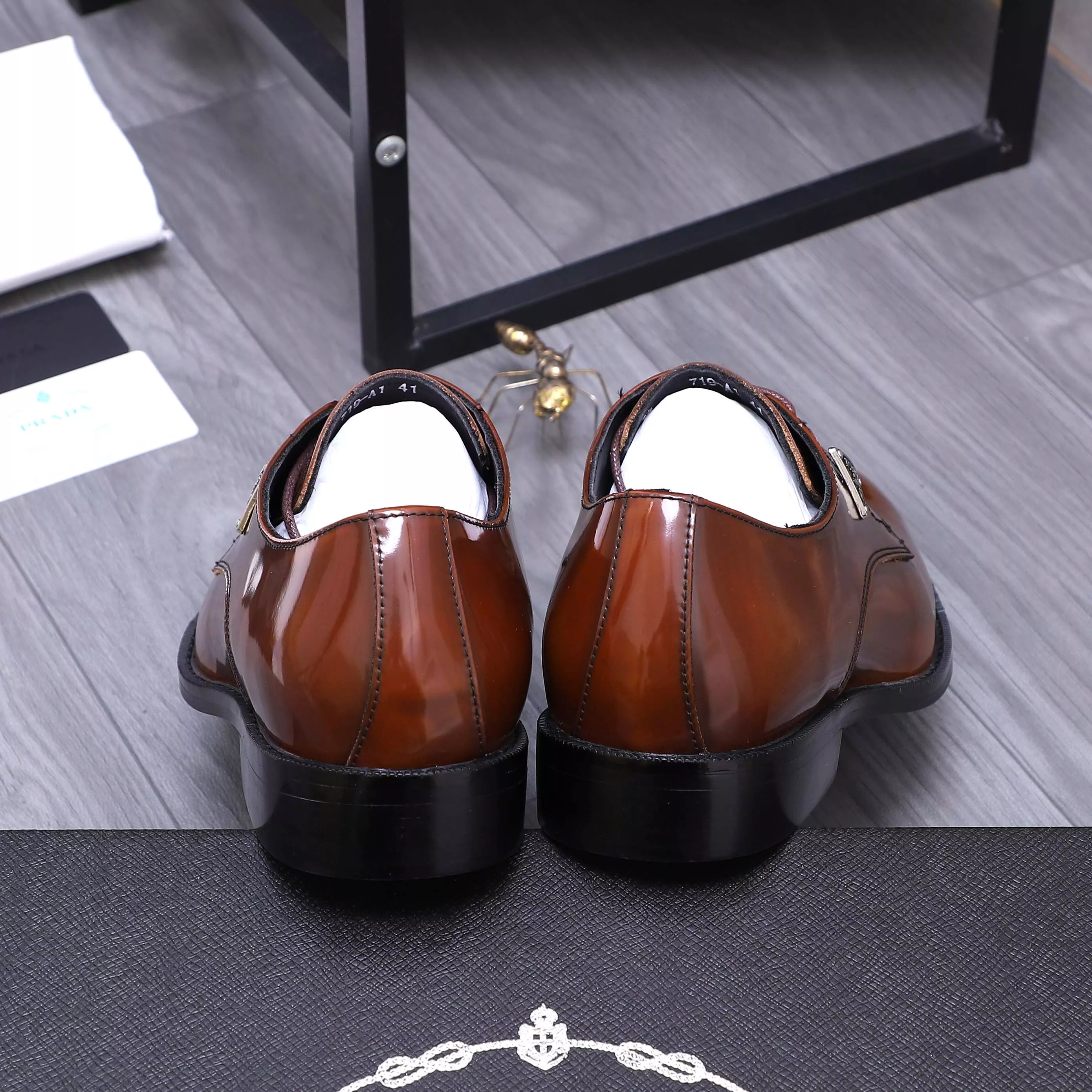 Versatile 8676 Prada Leather Shoes For Men