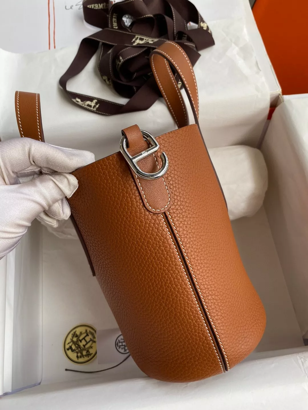 Versatile 961 Hermes AAA Quality Handbags In Silver For Women