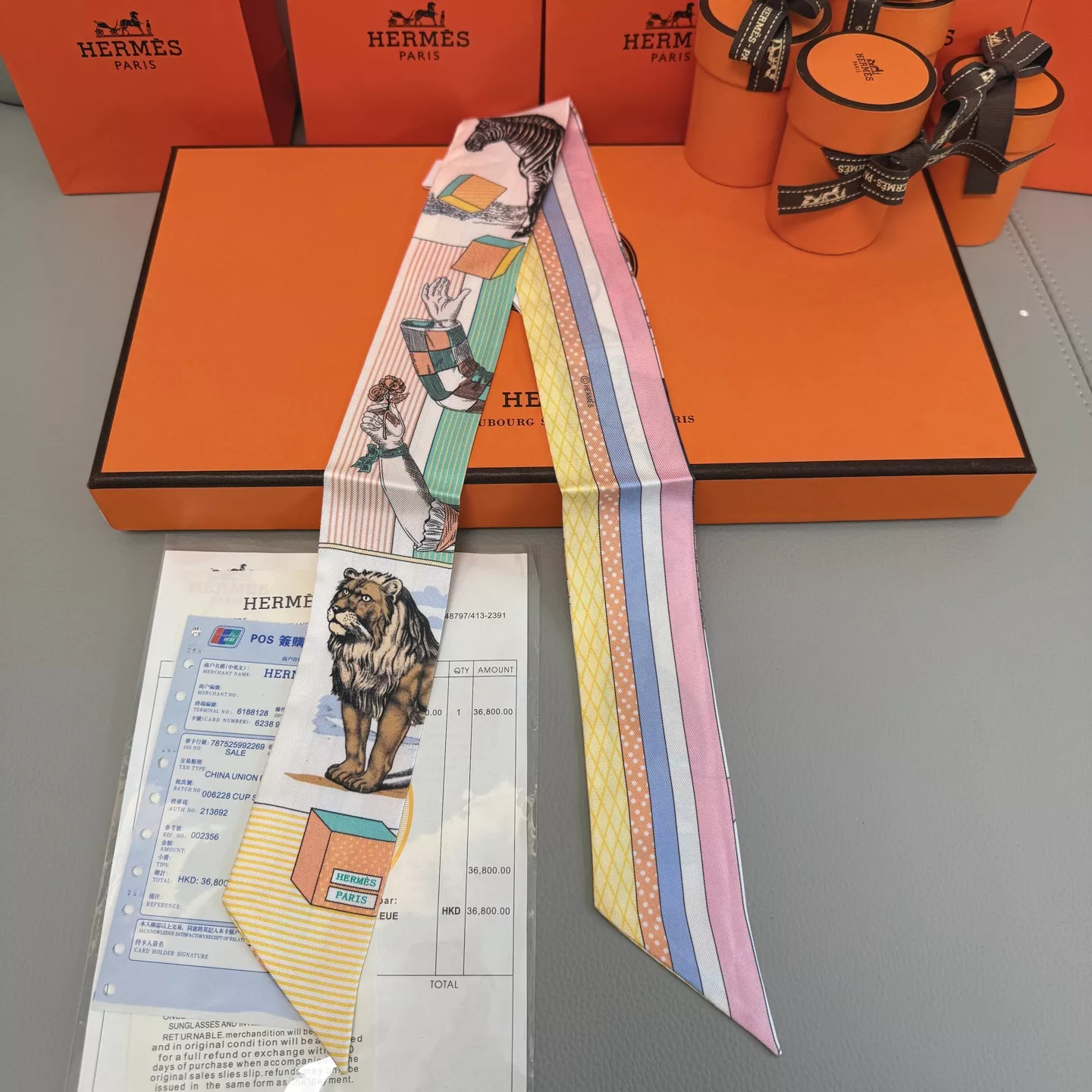 Vibrant 1369 Hermes Silk Scarf