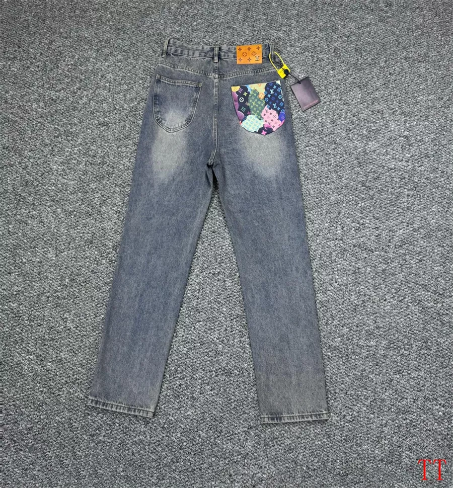 Vibrant 2446 Louis Vuitton LV Jeans For Men