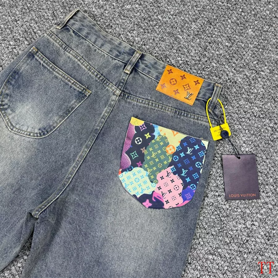 Vibrant 2446 Louis Vuitton LV Jeans For Men