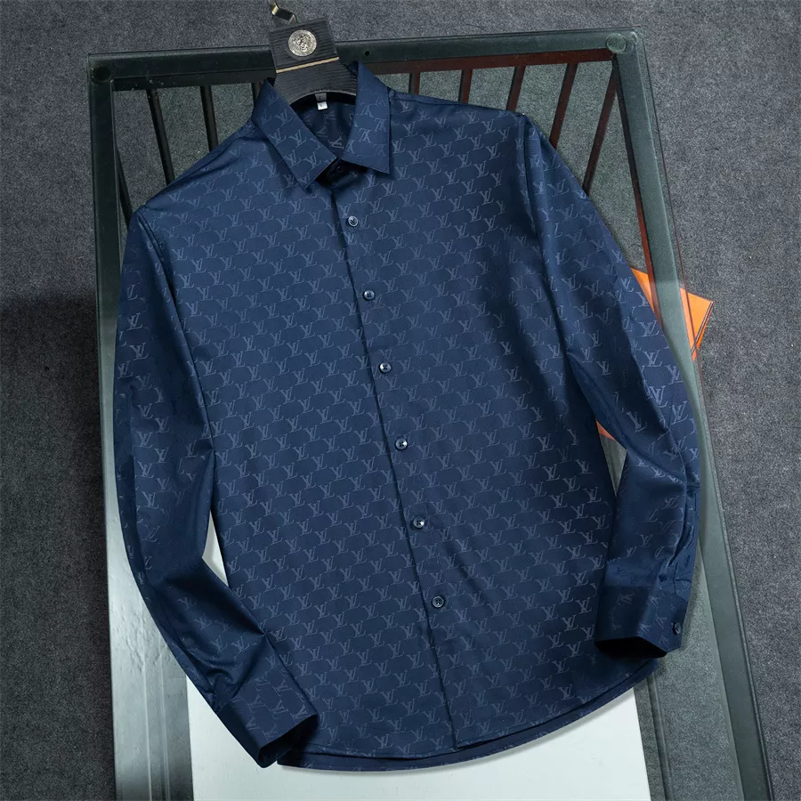 Vibrant 2500 Louis Vuitton LV Shirts Long Sleeved For Men