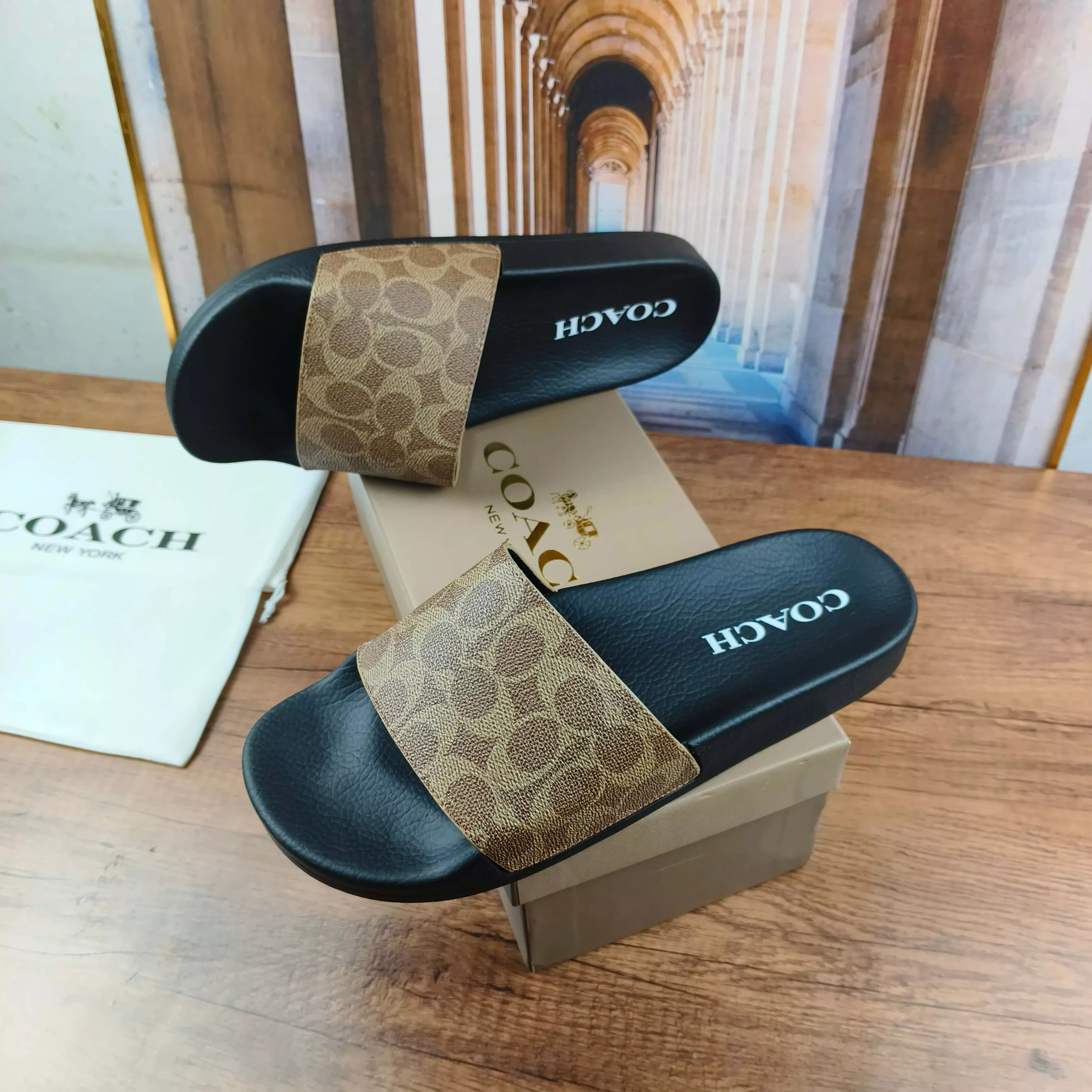 Vibrant 2852 Coach Slippers For Men