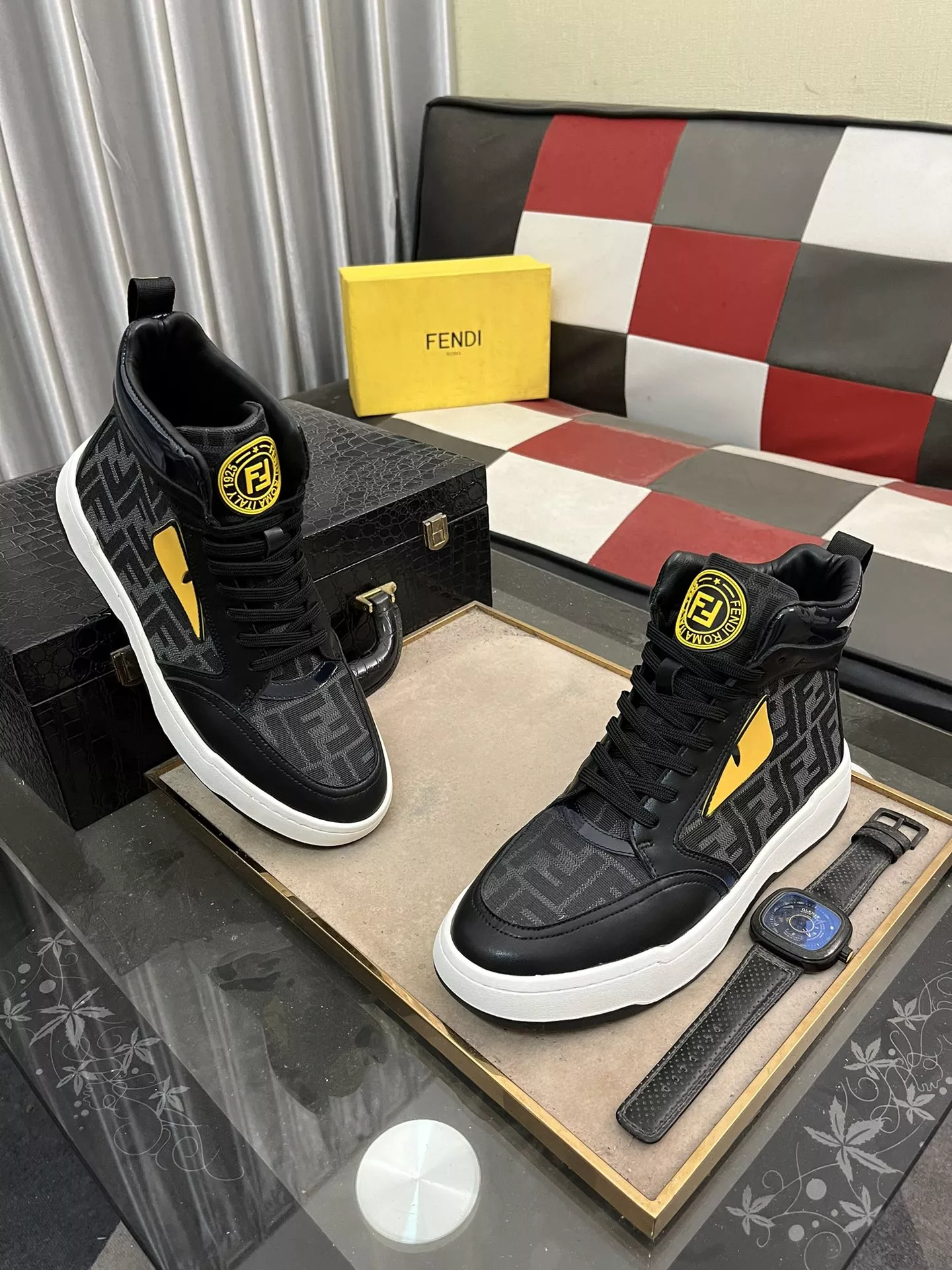 Vibrant 4580 Fendi High Tops Casual Shoes For Men