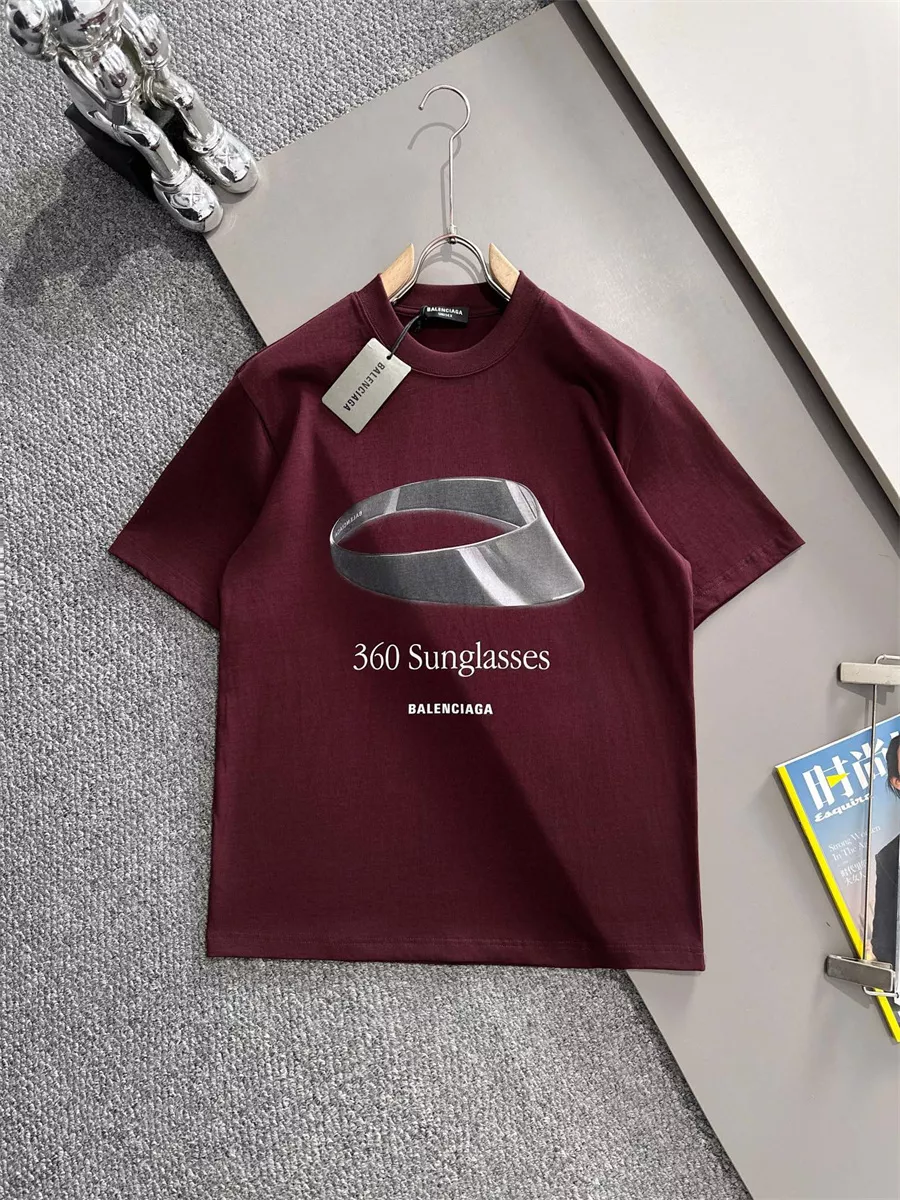 Vibrant 6072 Balenciaga T-Shirts Short Sleeved For Unisex