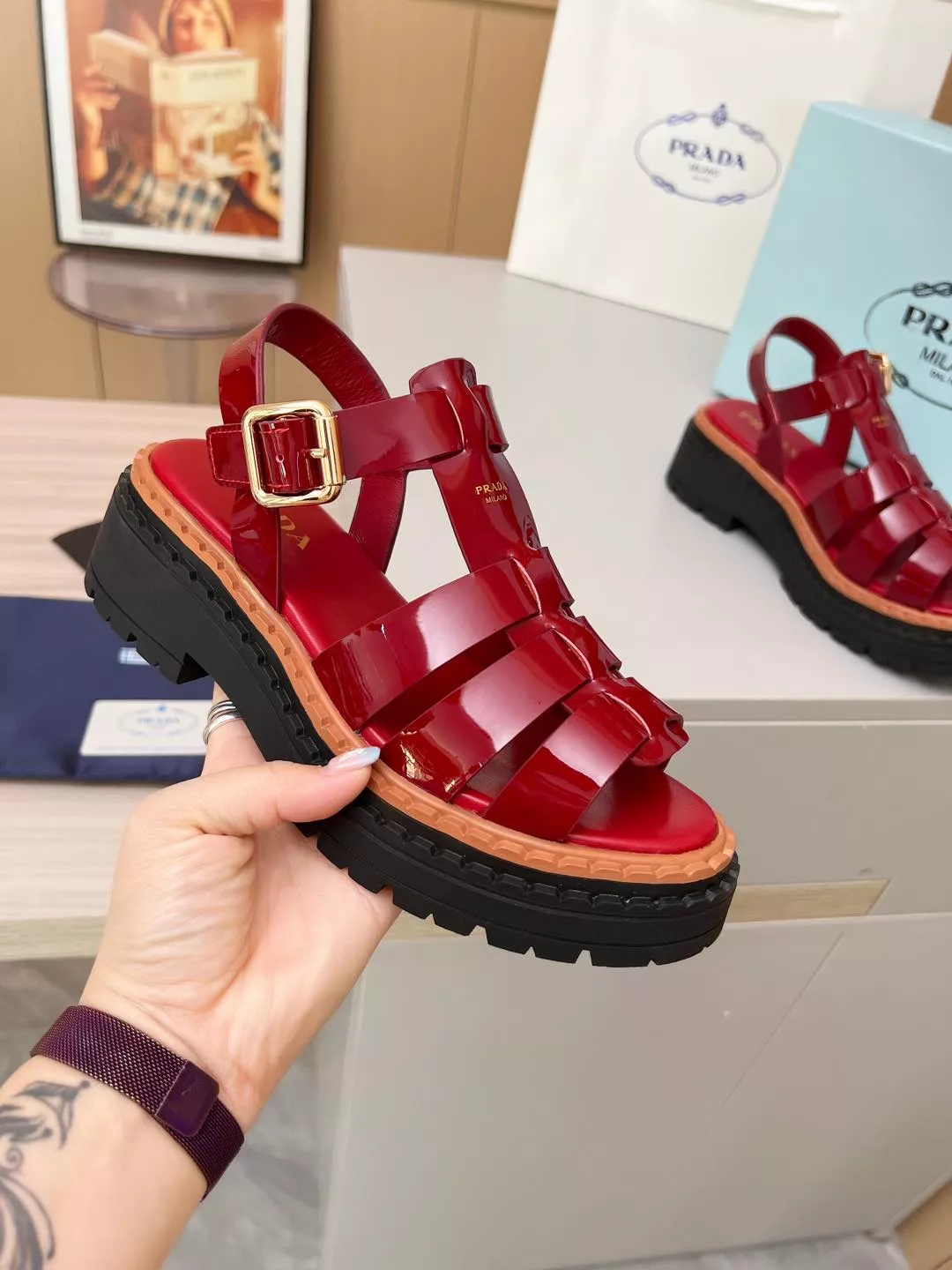 Vibrant 6618 Prada Sandal For Women