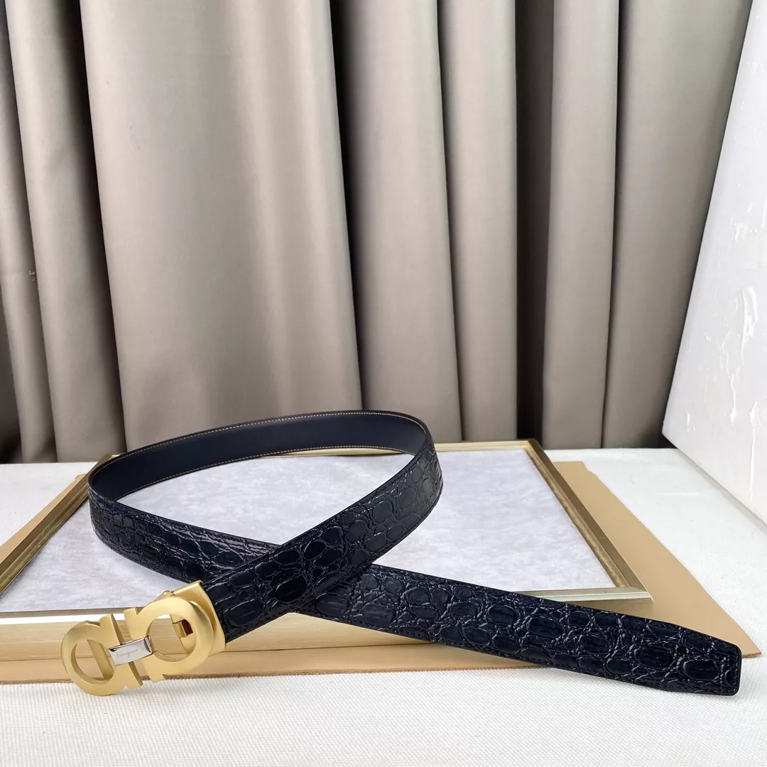 Vibrant 664 Salvatore Ferragamo AAA Quality Belts In 3.5cm For Men