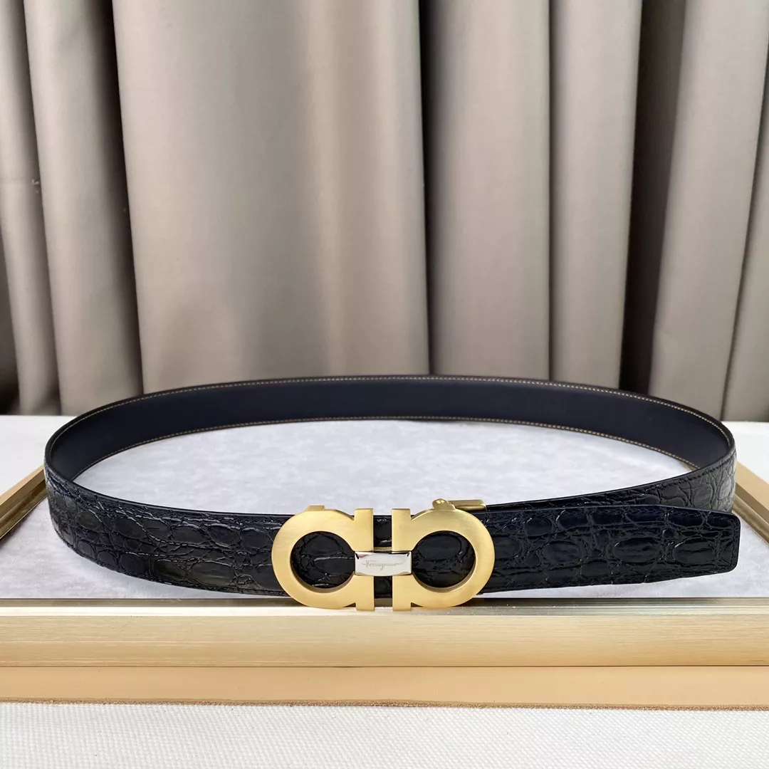 Vibrant 664 Salvatore Ferragamo AAA Quality Belts In 3.5cm For Men