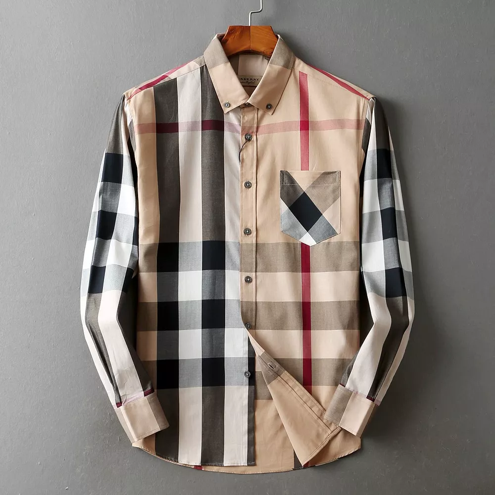 Vibrant 7060 Burberry Shirts Long Sleeved For Men