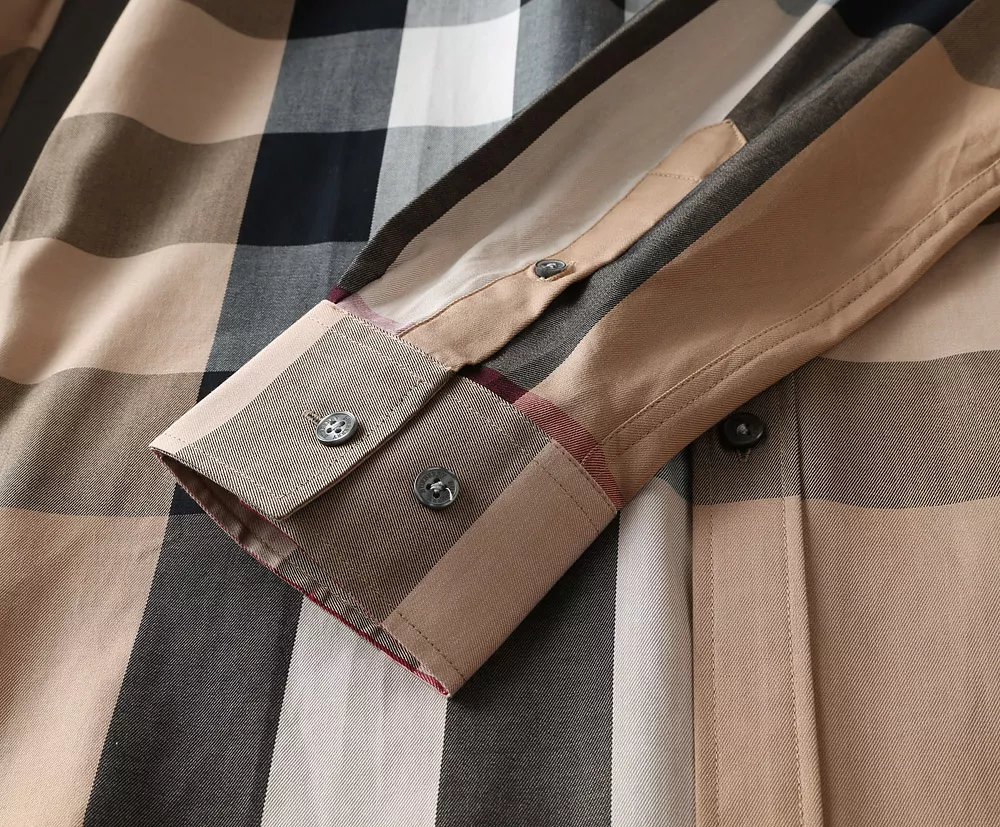 Vibrant 7060 Burberry Shirts Long Sleeved For Men